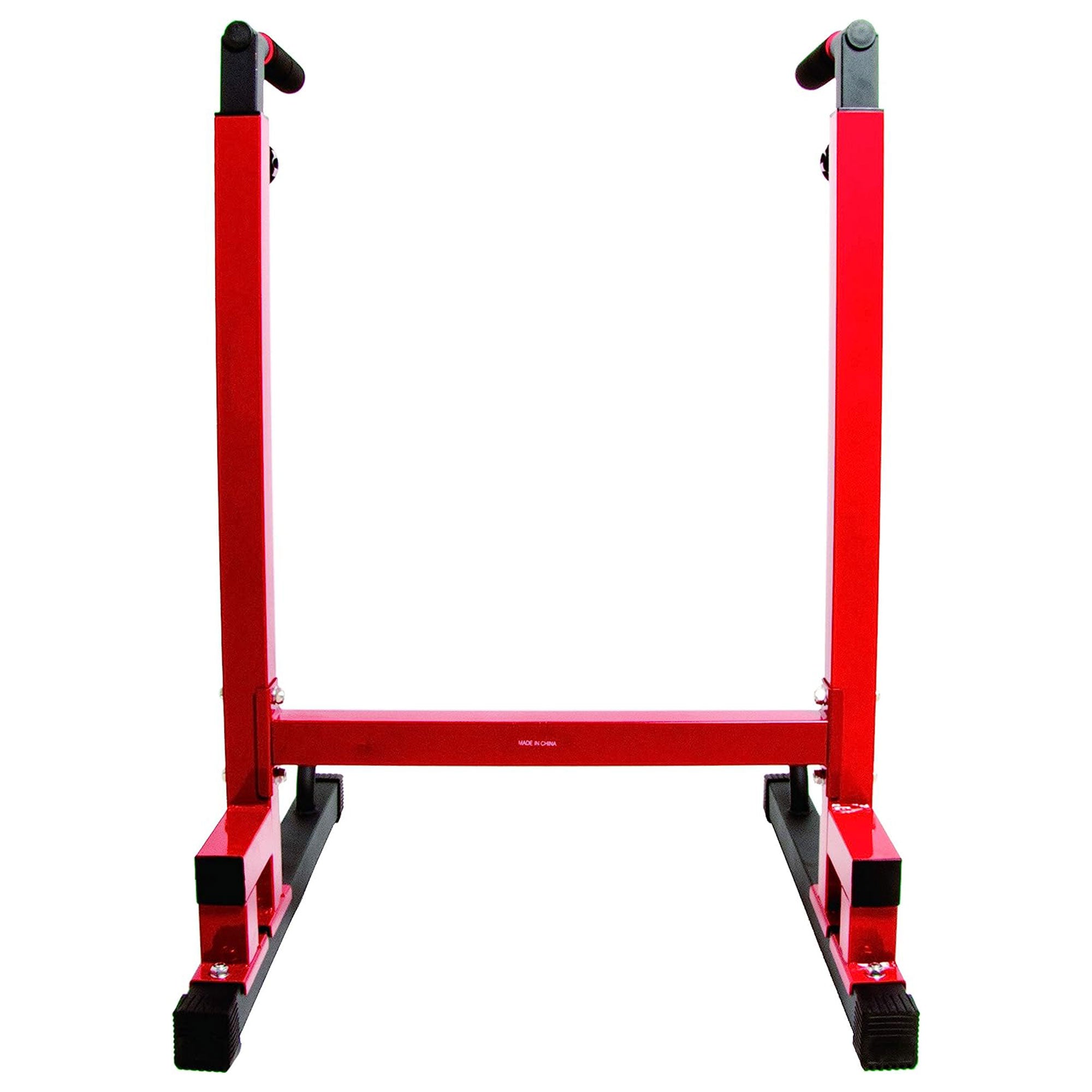 BalanceFrom Multi-Function Home Gym Exercise Dip Stand, 500lb Capacity, Red - Smart-nests