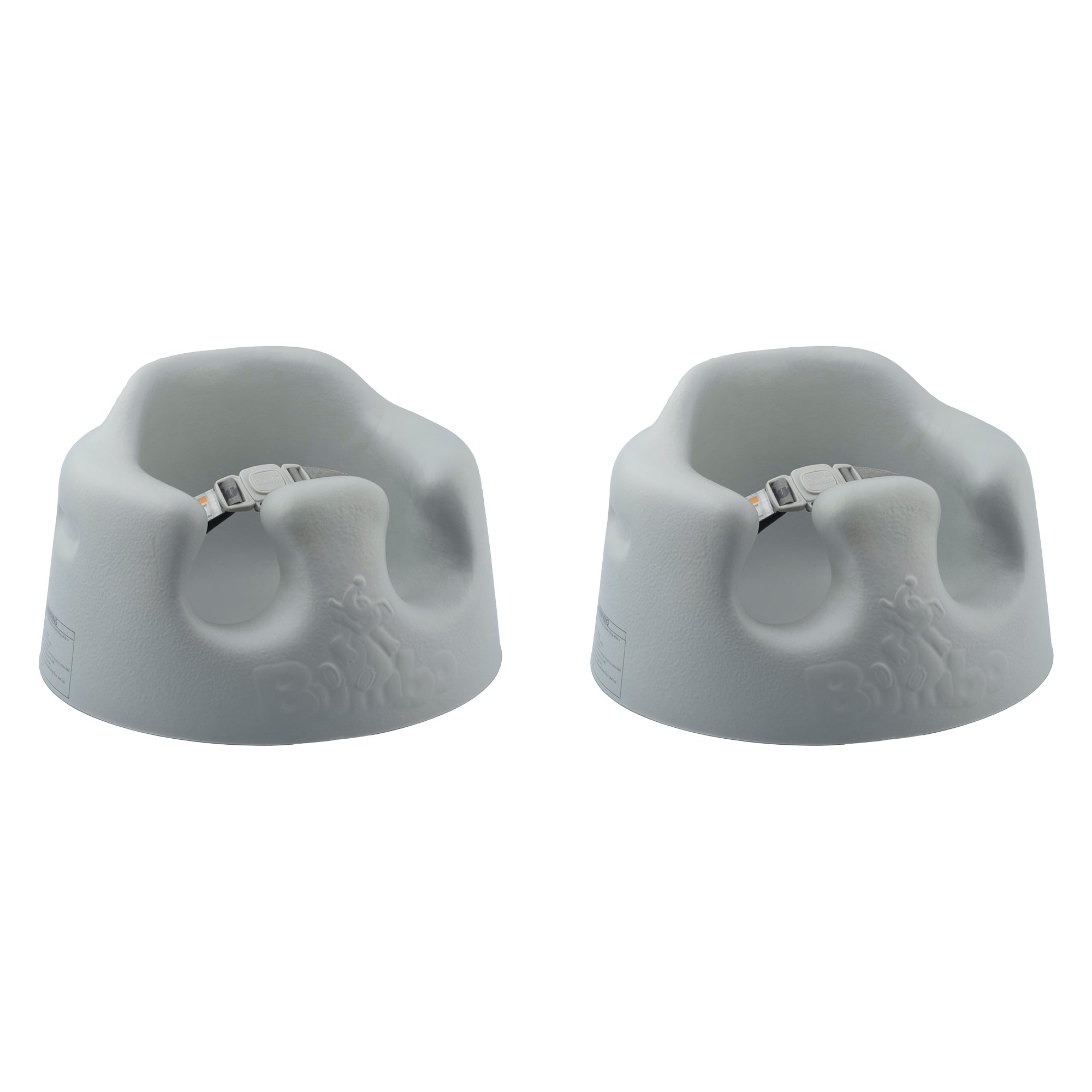 Bumbo Infant Soft Foam Floor Seat with 3 Point Adjustable Harness, Gray (2 Pack) - Smart-nests