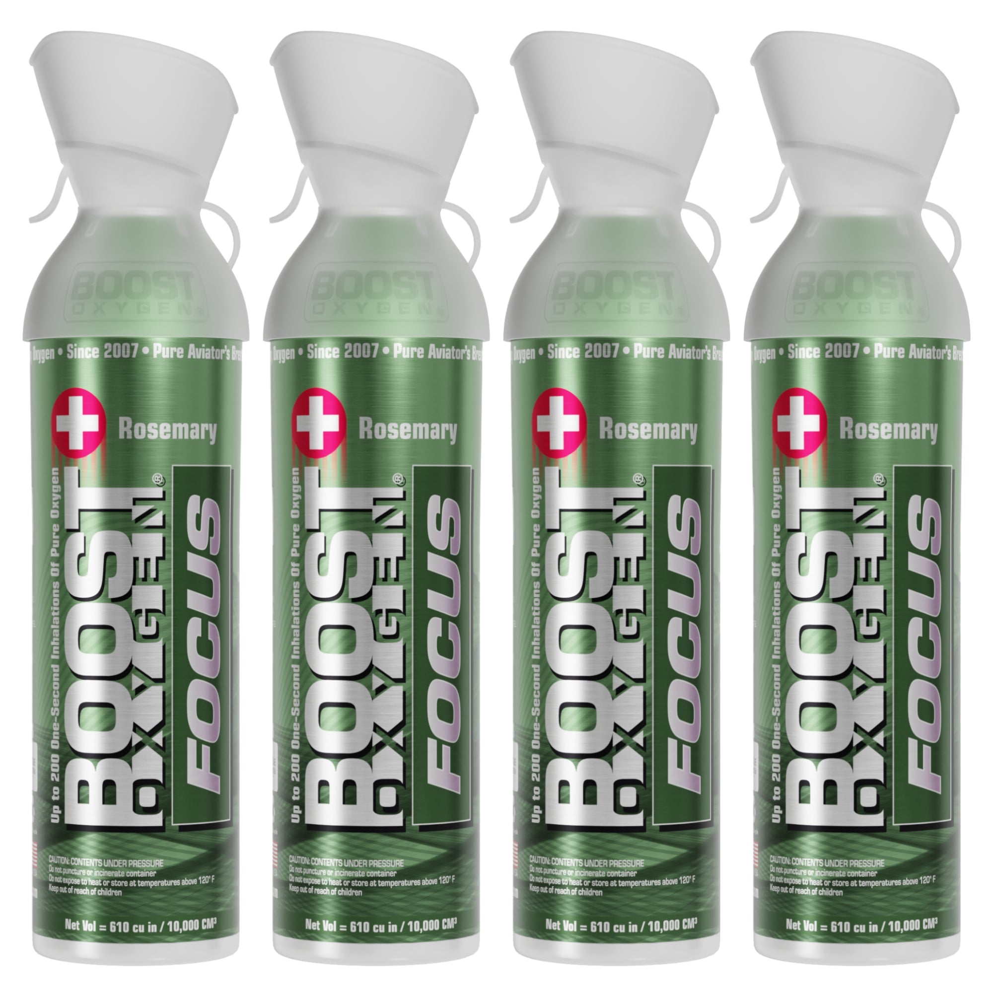 Boost Oxygen Think Tank Natural Portable 10 L Canned Oxygen, Rosemary (4 Pack) - Smart-nests