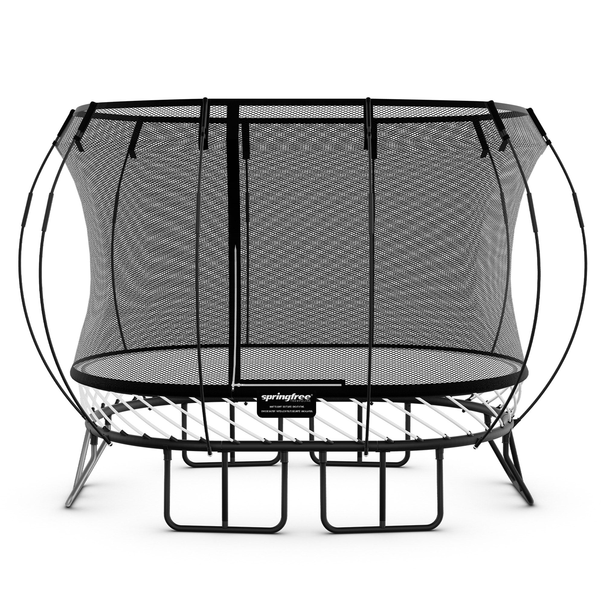 Springfree 6' x 9' Oval Outdoor Backyard Trampoline with FlexiNet and Soft Edge - Smart-nests