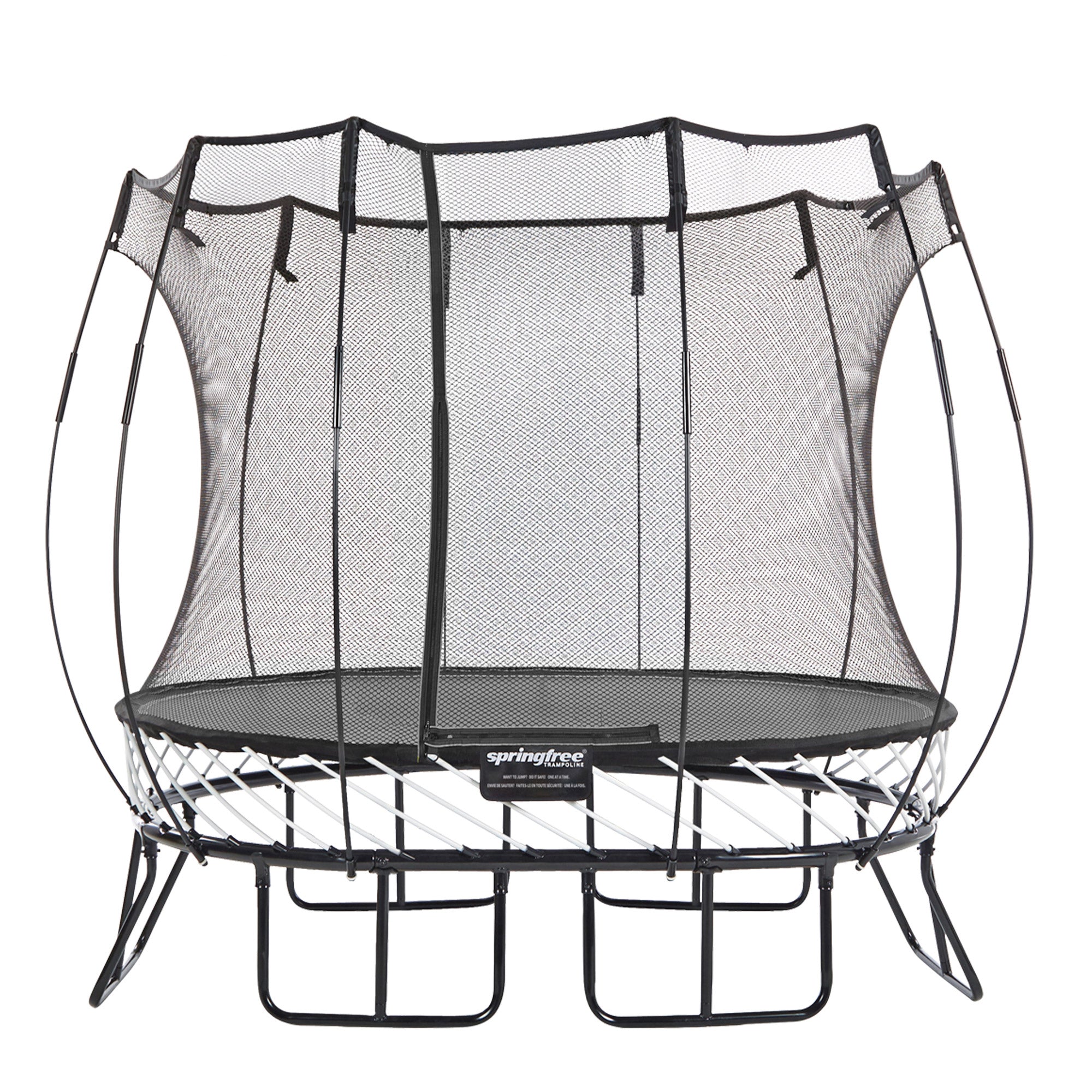 Springfree 6' x 9' Oval Outdoor Backyard Trampoline with FlexiNet and Soft Edge - Smart-nests