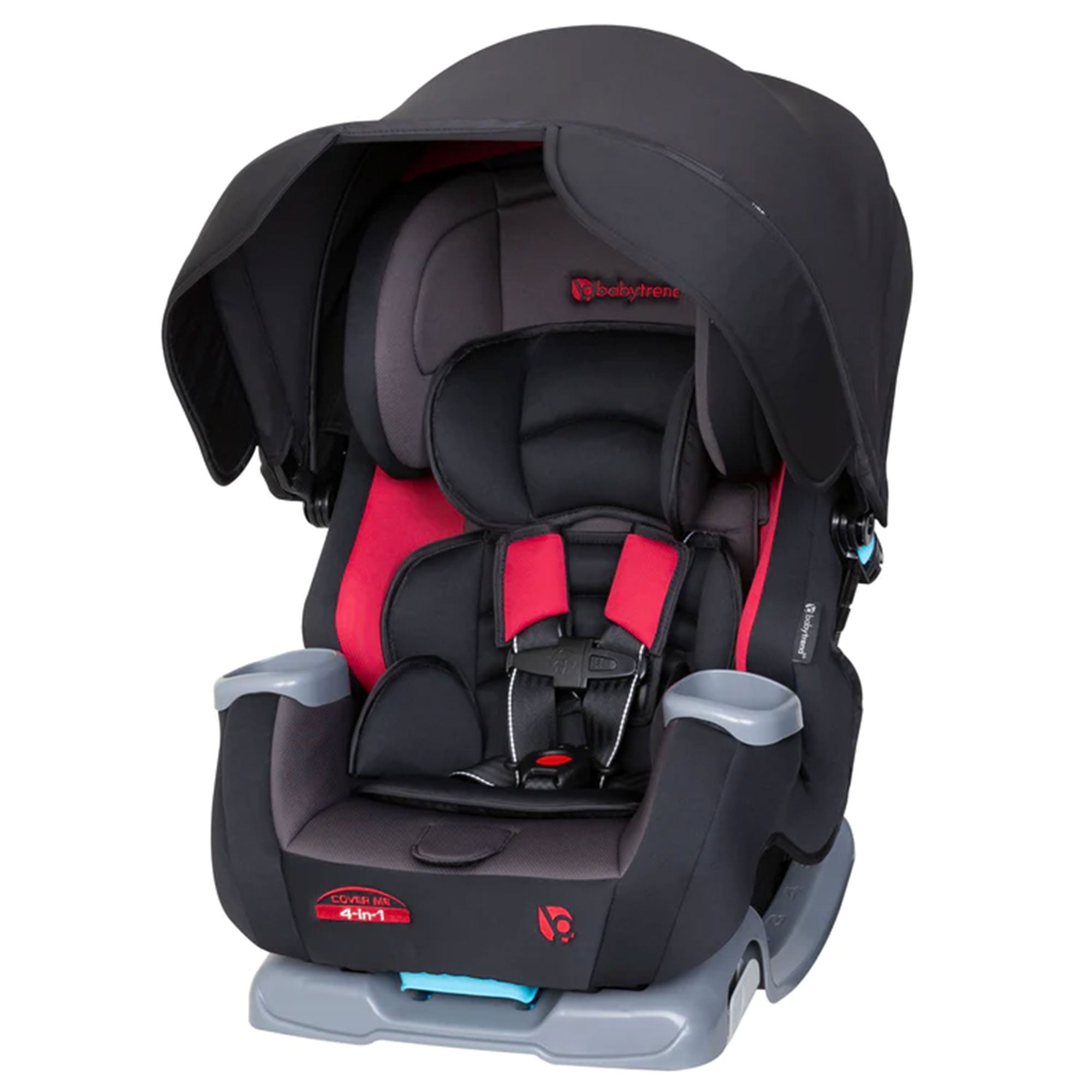 Baby Trend Cover Me 4 in 1 Convertible Car Seat w/ Canopy, Scooter (Black/Red) - Smart-nests