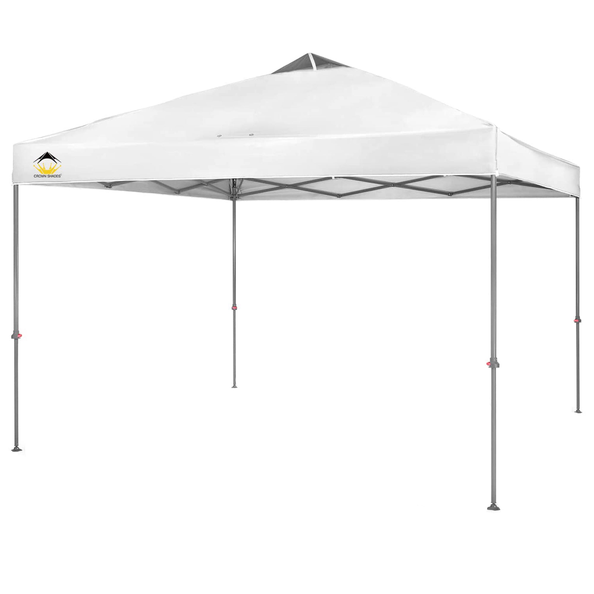 10 x 10 Foot Instant Pop Up Folding Shade Canopy w/Carry Bag, White (Used) - Smart-nests
