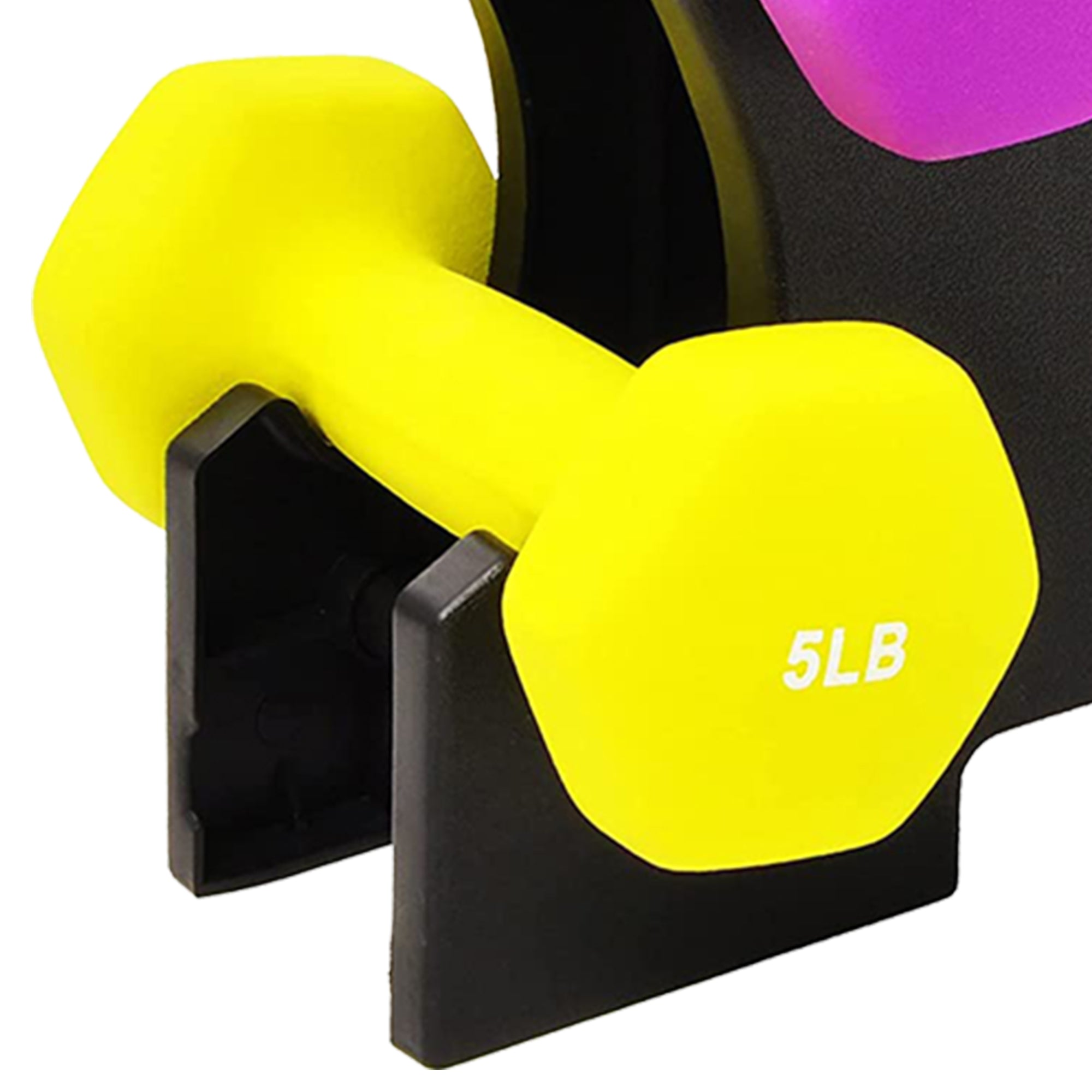BalanceFrom Fitness 2, 3, and 5 Pound Neoprene Coated Dumbbell Set with Stand - Smart-nests