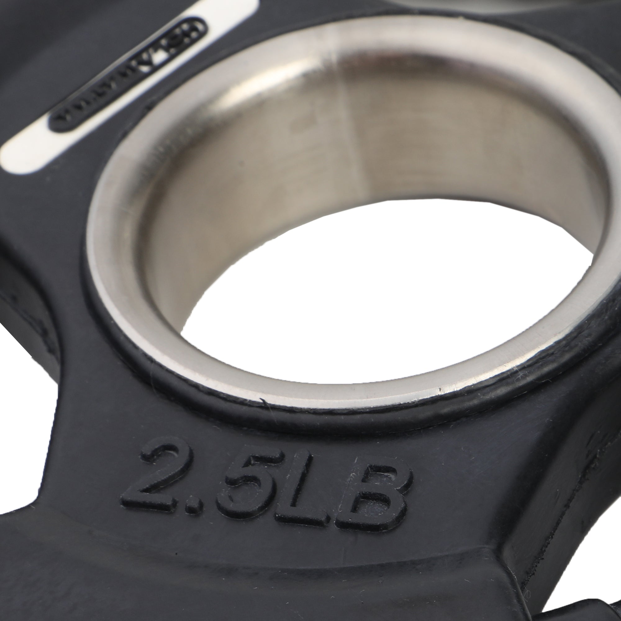 HolaHatha 2.5 Pound Olympic Rubber Coated Weight Plate w/Tri Grip Handle, Black - Smart-nests