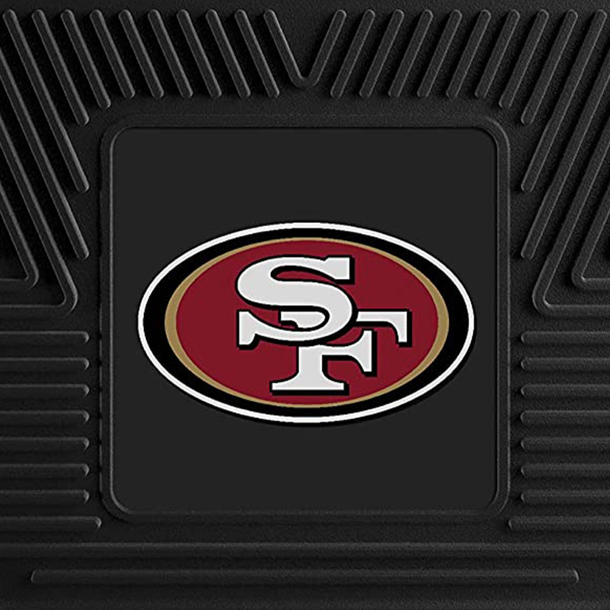 Fanmats 27 x 17" Vinyl Front Row Car Floor Mat 2 Piece Set, San Francisco 49ers - Smart-nests