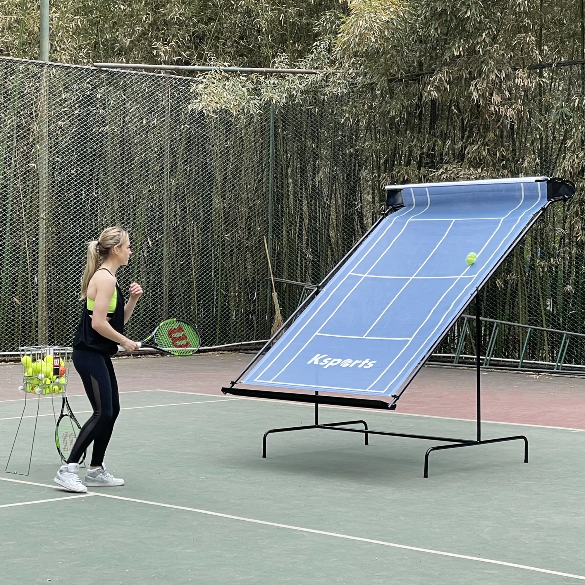 Ksports Portable Indoor Outdoor Weatherproof Tennis Rebounder Net with Carry Bag - Smart-nests