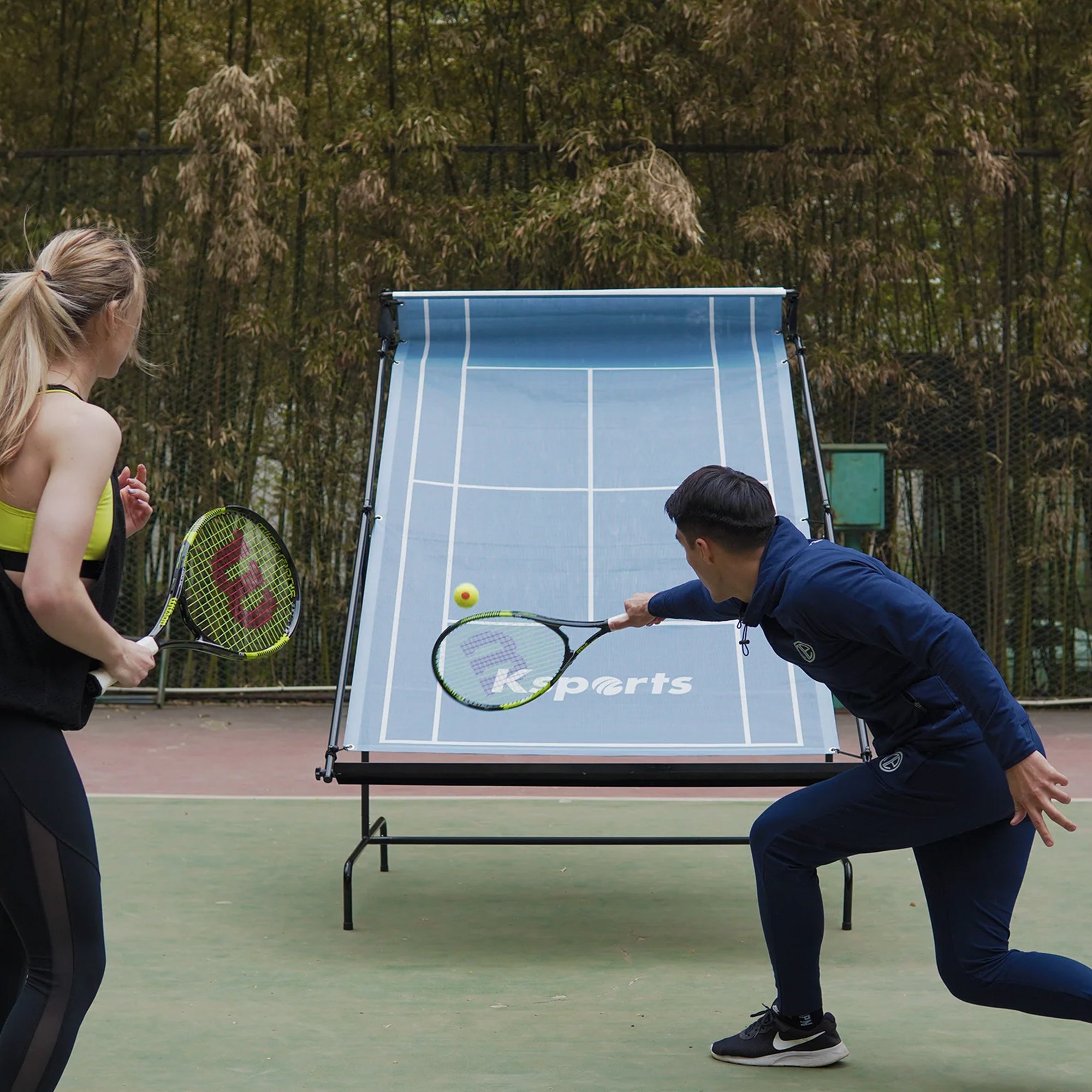 Ksports Portable Indoor Outdoor Weatherproof Tennis Rebounder Net with Carry Bag - Smart-nests