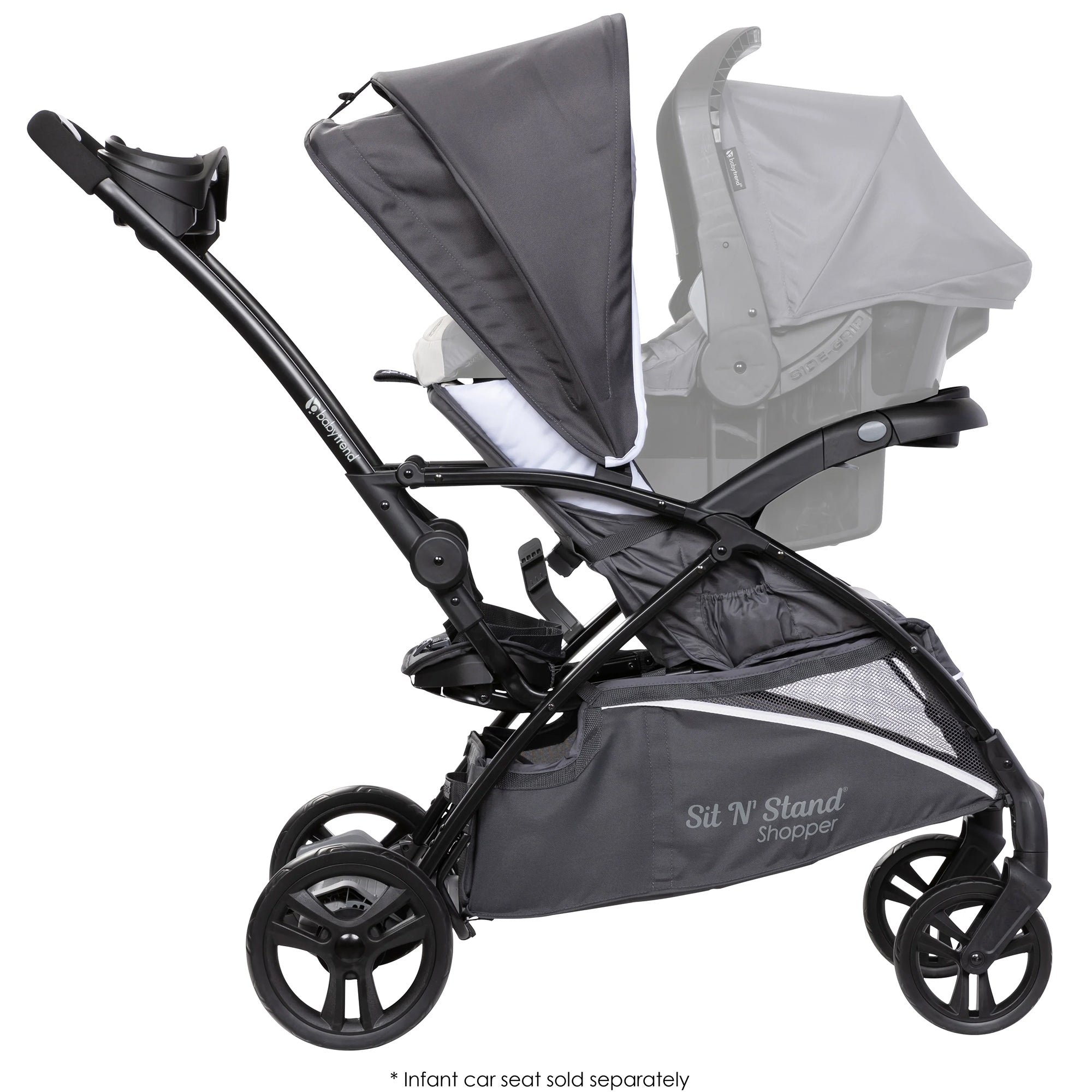 Baby Trend Sit N' Stand 5-in-1 Stroller & EZ-Lift Plus Infant Car Seat, Magnolia - Smart-nests
