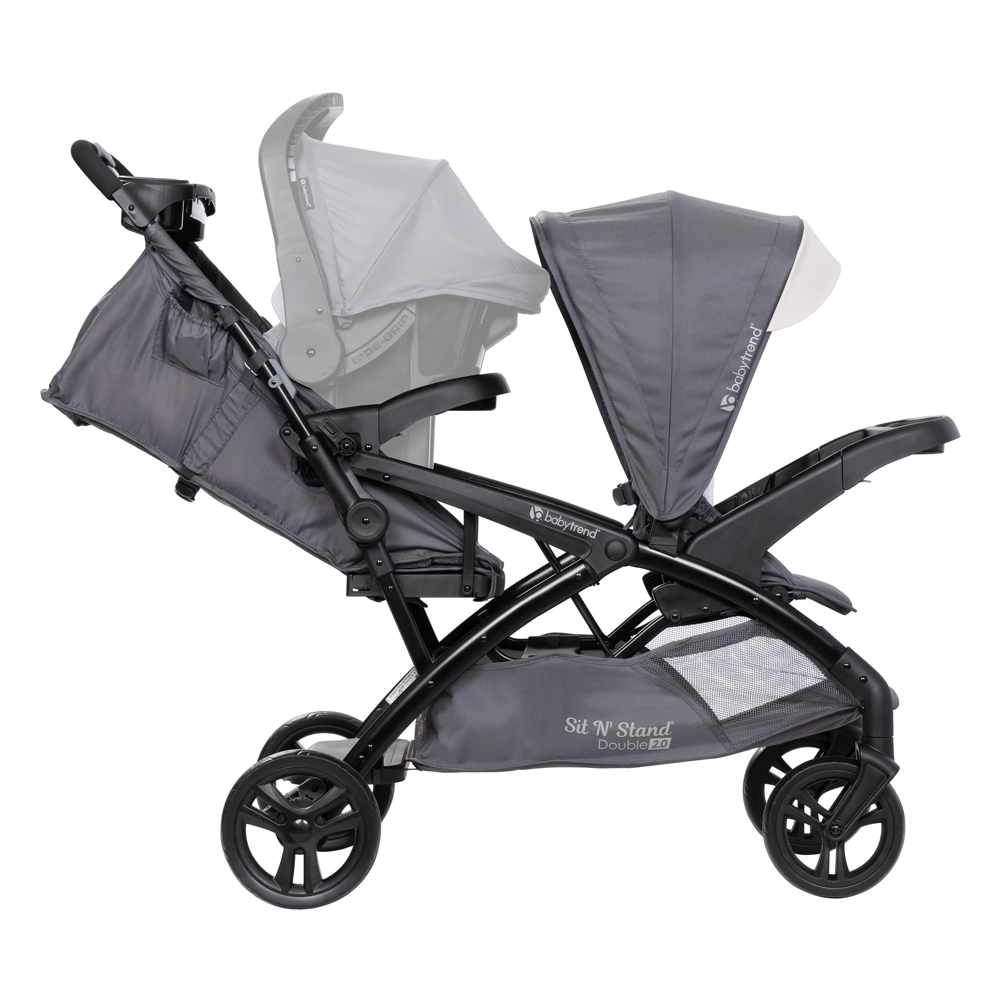 Baby Trend Sit N' Stand Double Stroller with EZ-Lift Car Seat (2 Pack), Magnolia - Smart-nests