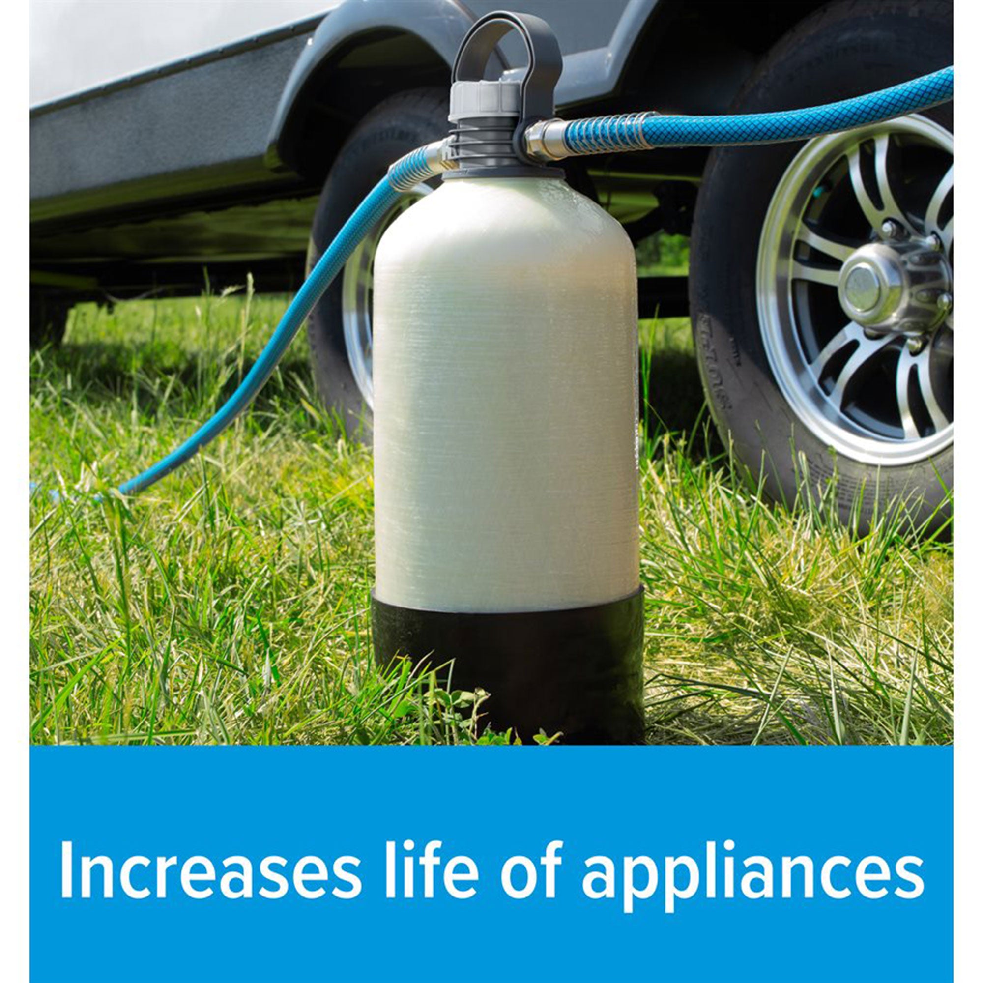 Camco TastePURE Portable Compact 4 GPM Hard Water Softener Kit for RV and Boat - Smart-nests