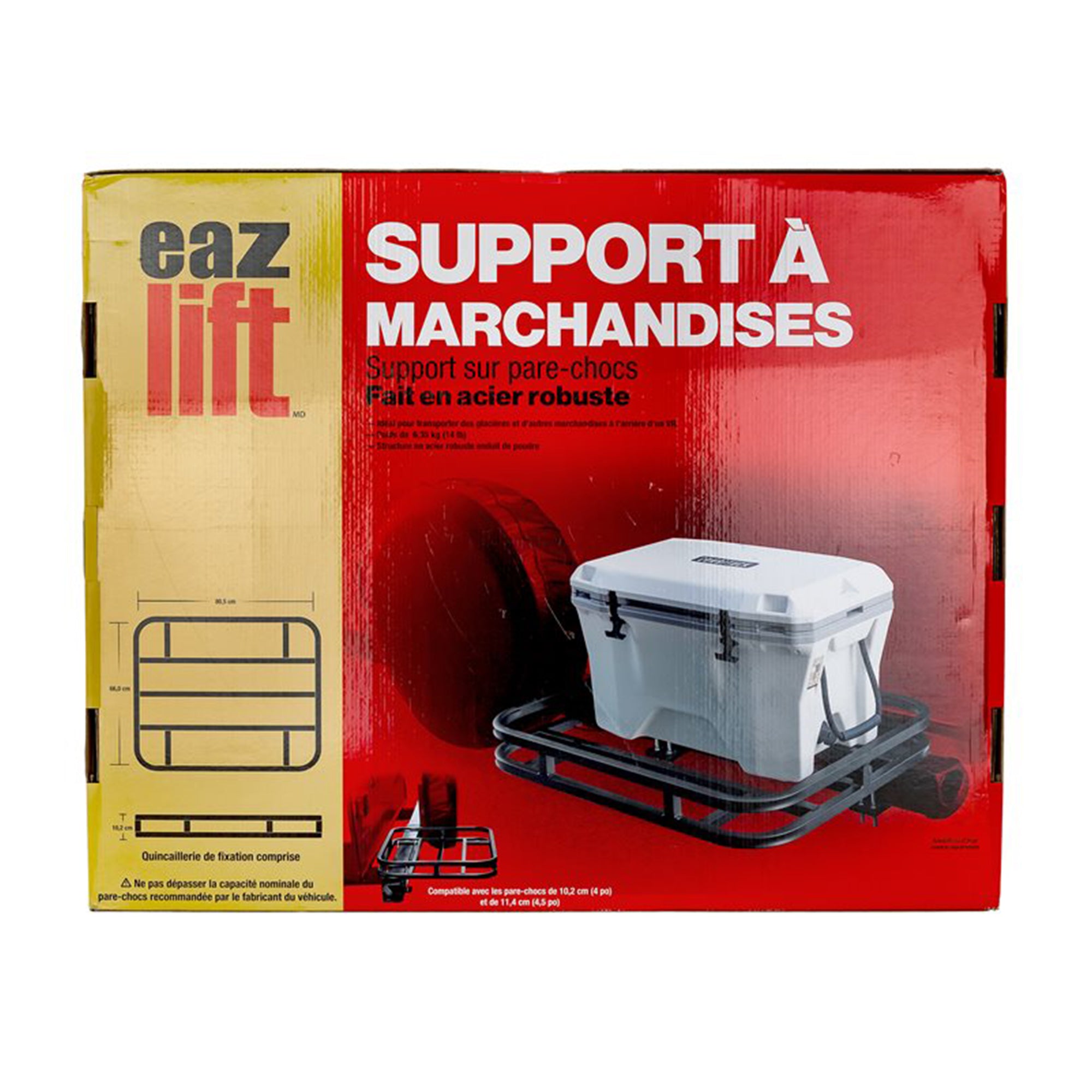 Eaz-Lift RV Bumper Mounted Cargo Gear Carrier, Hitch Rack for 4" & 4.5" Bumpers - Smart-nests