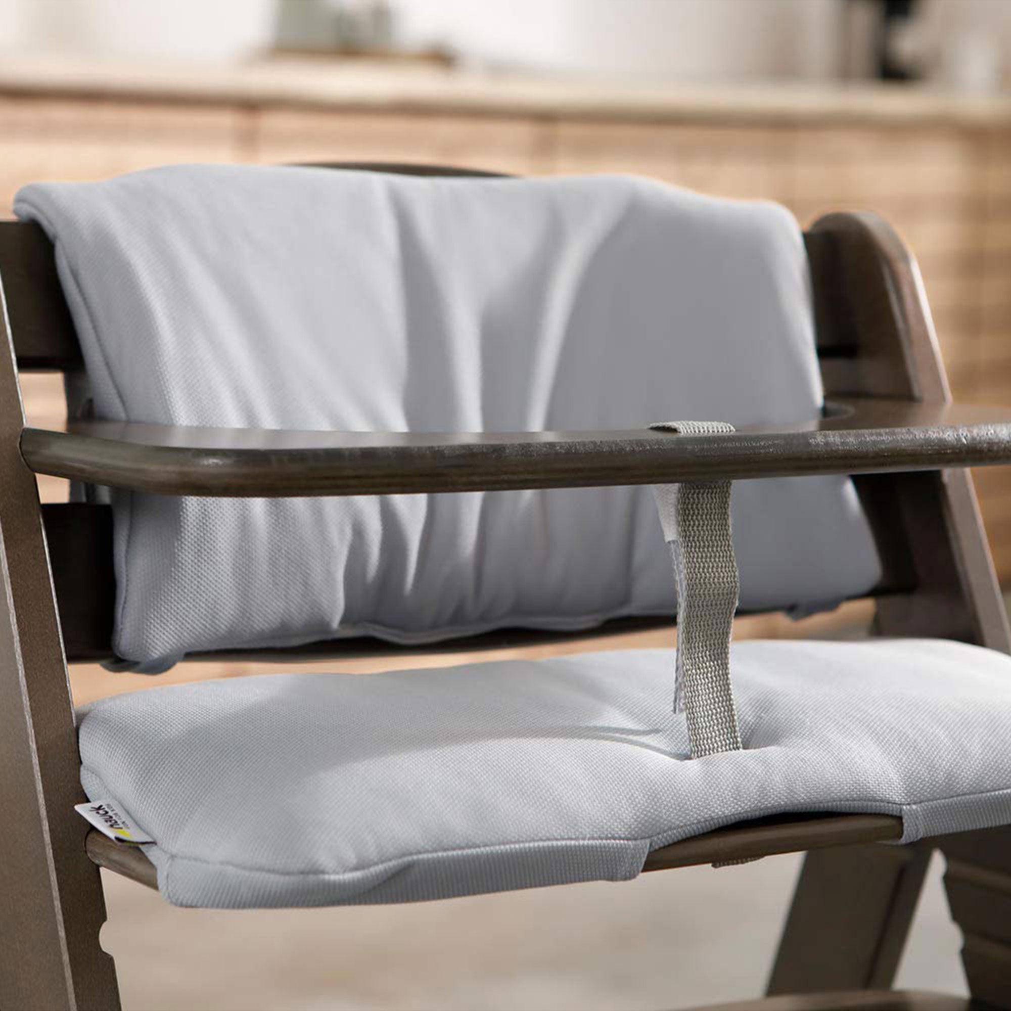 hauck Alpha+ Grow Along Wooden High Chair w/White Tray Table & Grey Cushion - Smart-nests