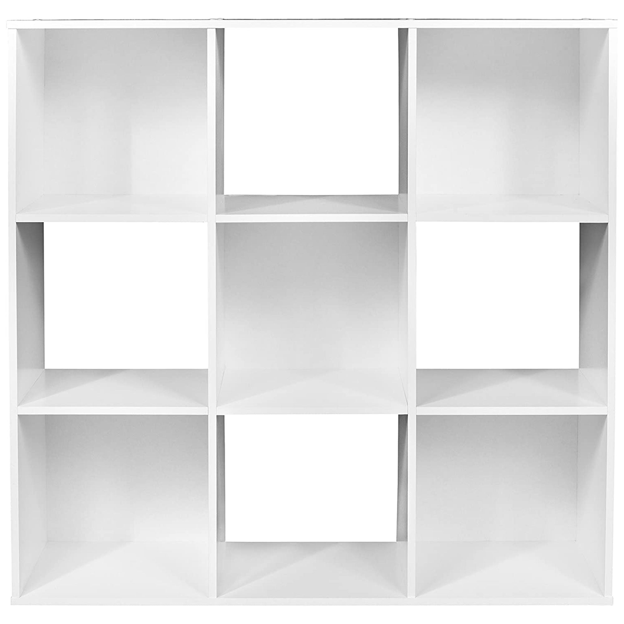 ClosetMaid 9 Cube Wood Stackable Open Bookcase Display Shelf Organizer, White - Smart-nests