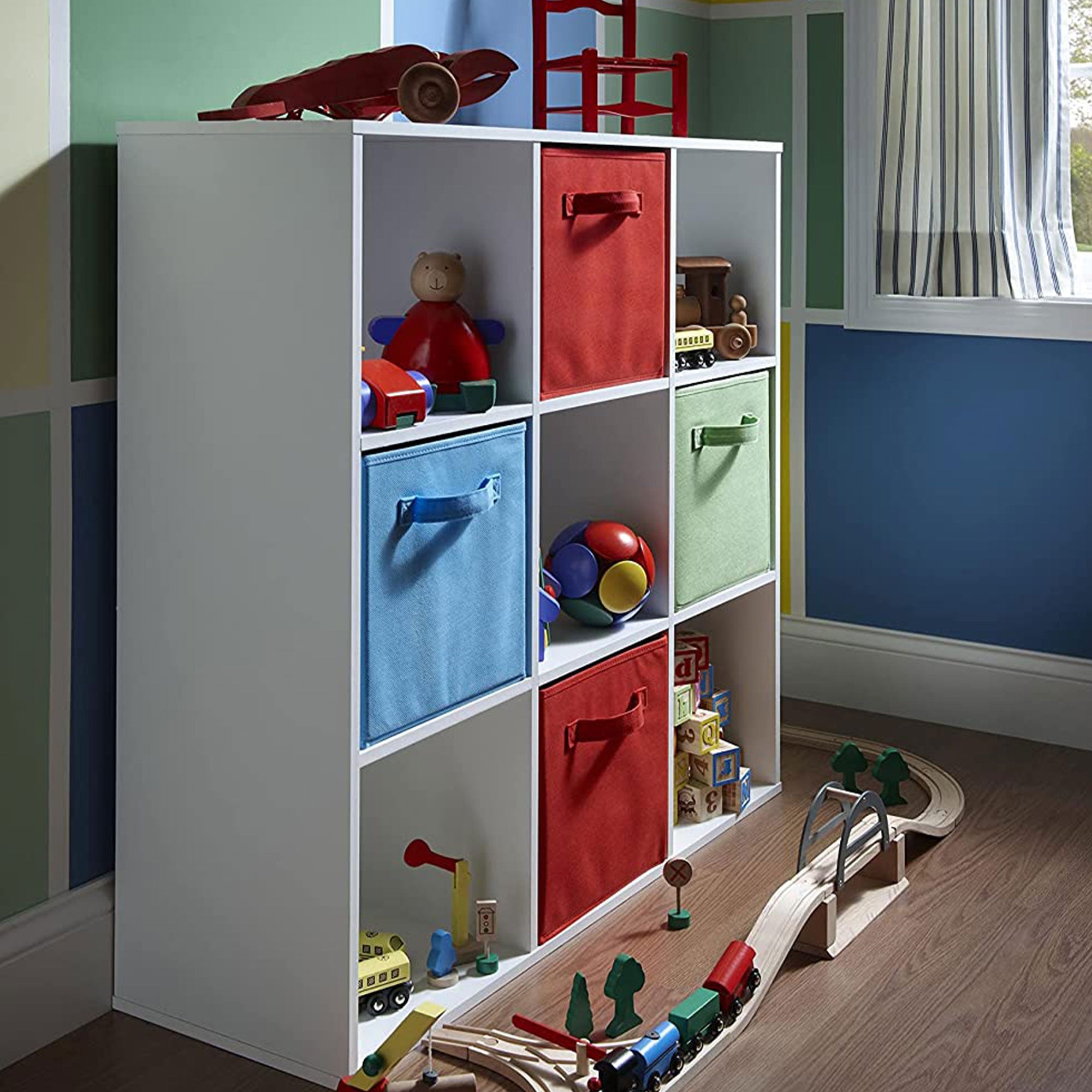 ClosetMaid 9 Cube Wood Stackable Open Bookcase Display Shelf Organizer, White - Smart-nests