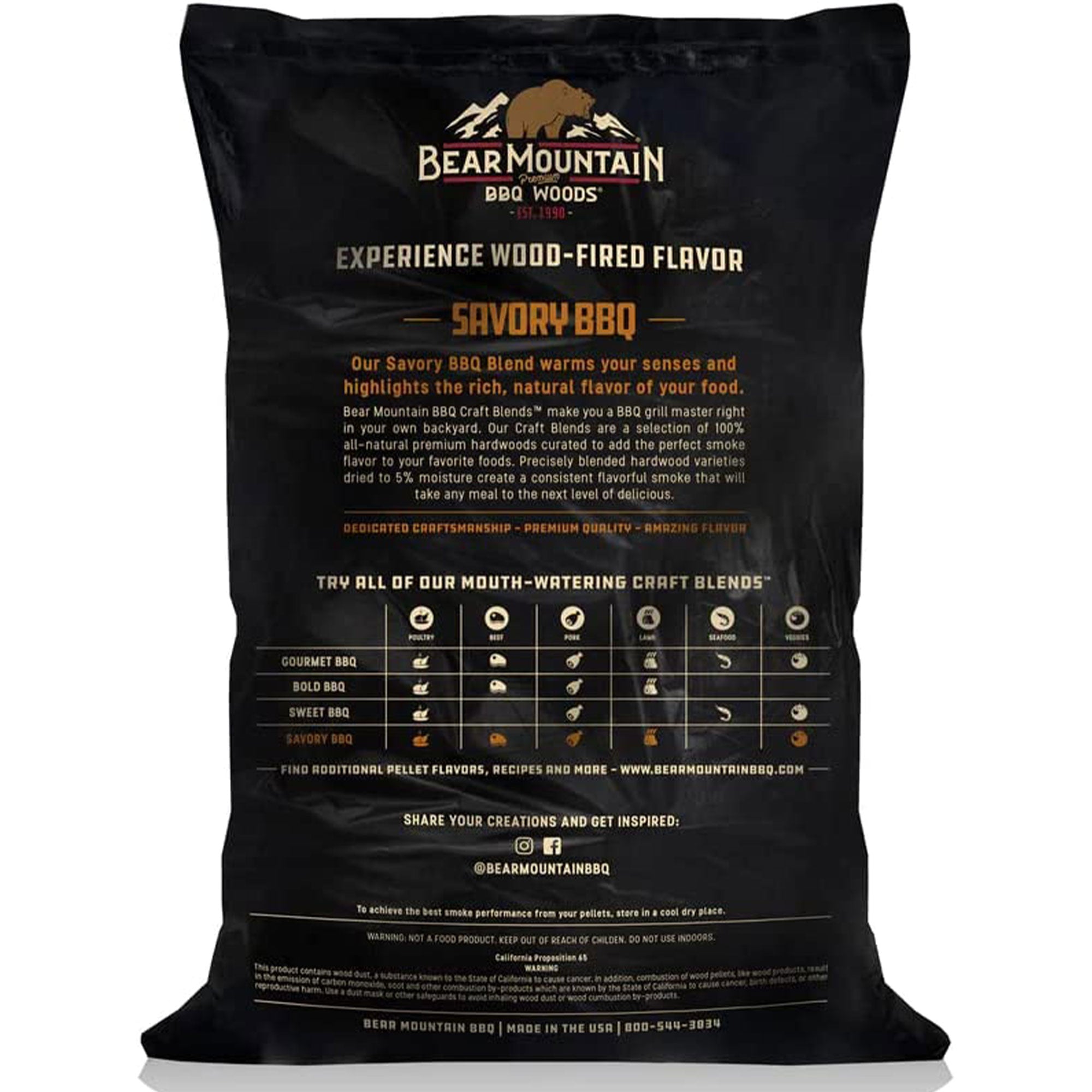 Bear Mountain BBQ Hardwood Savory Craft Blends Grill Smoker Pellets, 20 Pounds - Smart-nests