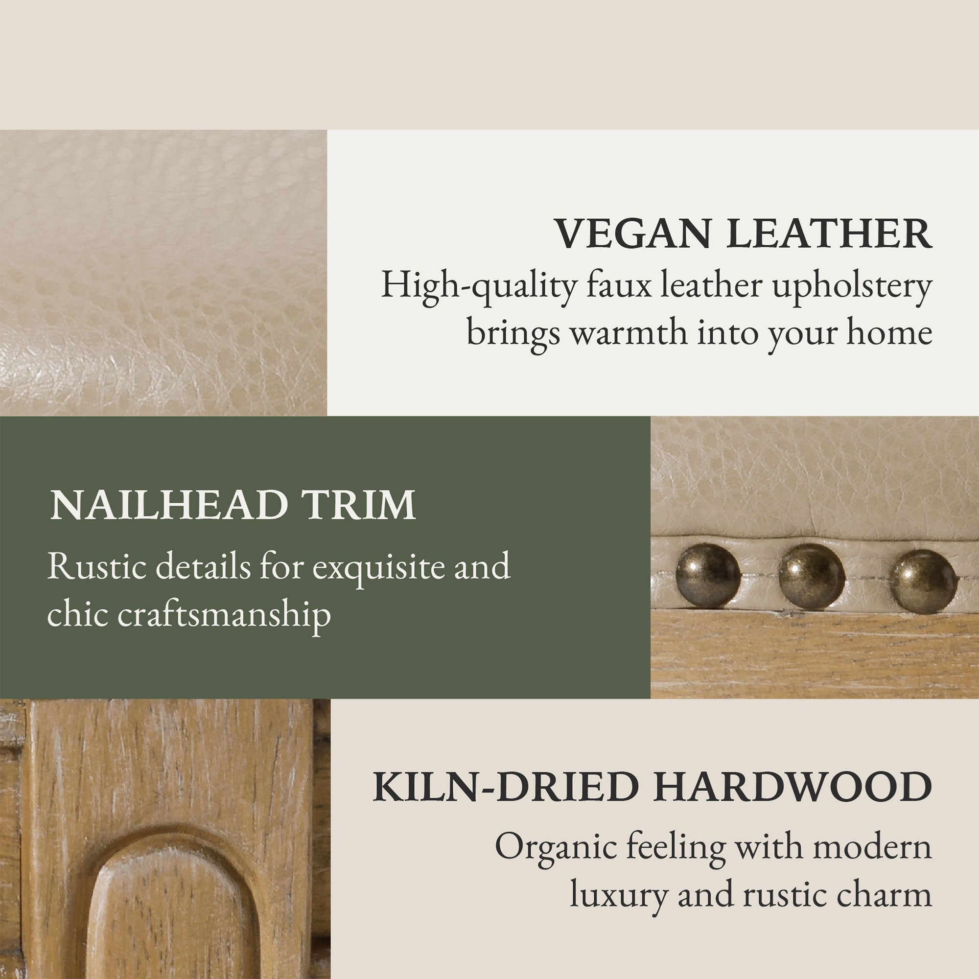 Maven Lane Alexander Bar Stool, Weathered Oak Finish w/ Avanti Bone Vegan Leather - Smart-nests