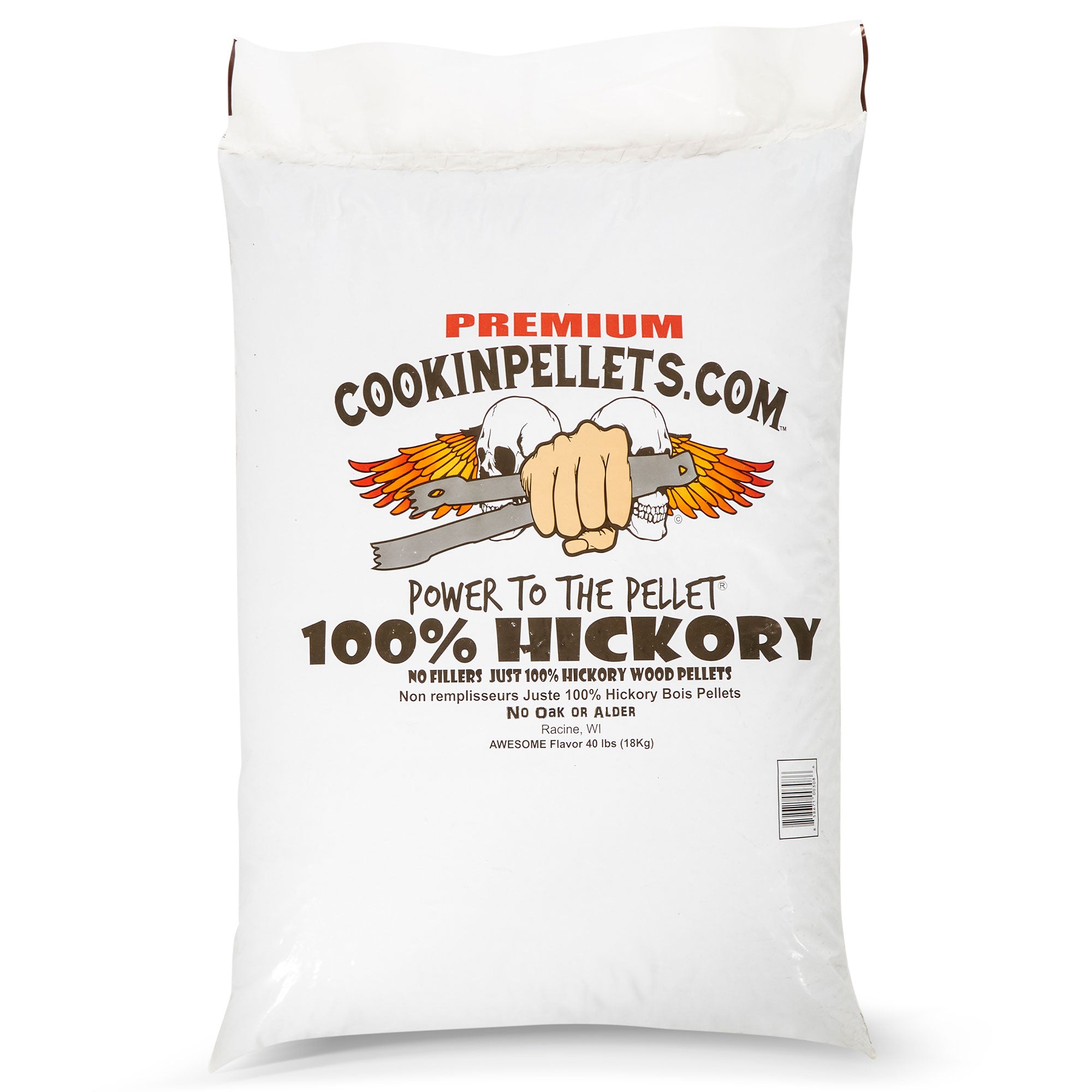 CookinPellets 40 lb Premium Hickory Hardwood Grill Smoker Wood Pellets (5 Pack) - Smart-nests
