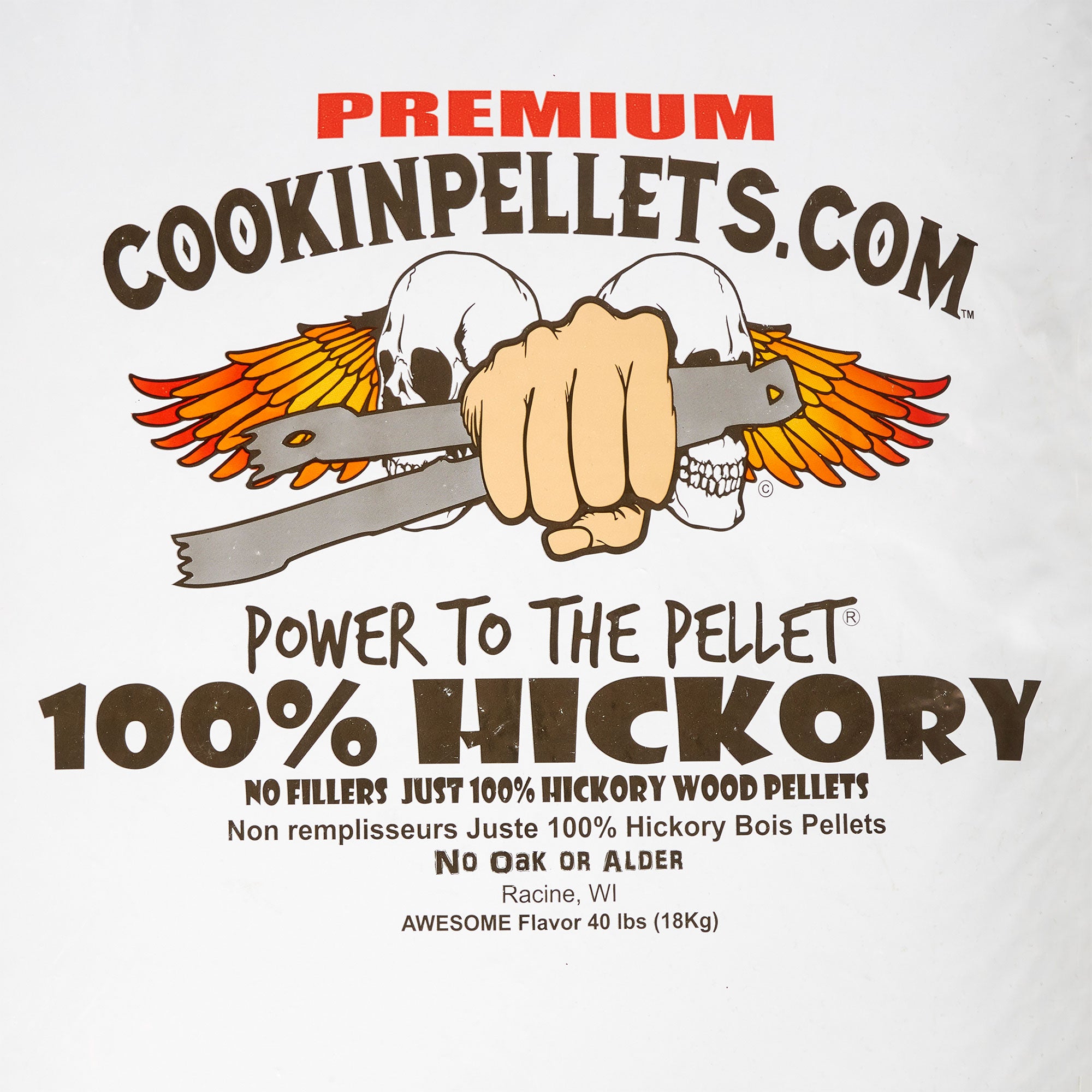 CookinPellets 40 lb Premium Hickory Hardwood Grill Smoker Wood Pellets (5 Pack) - Smart-nests