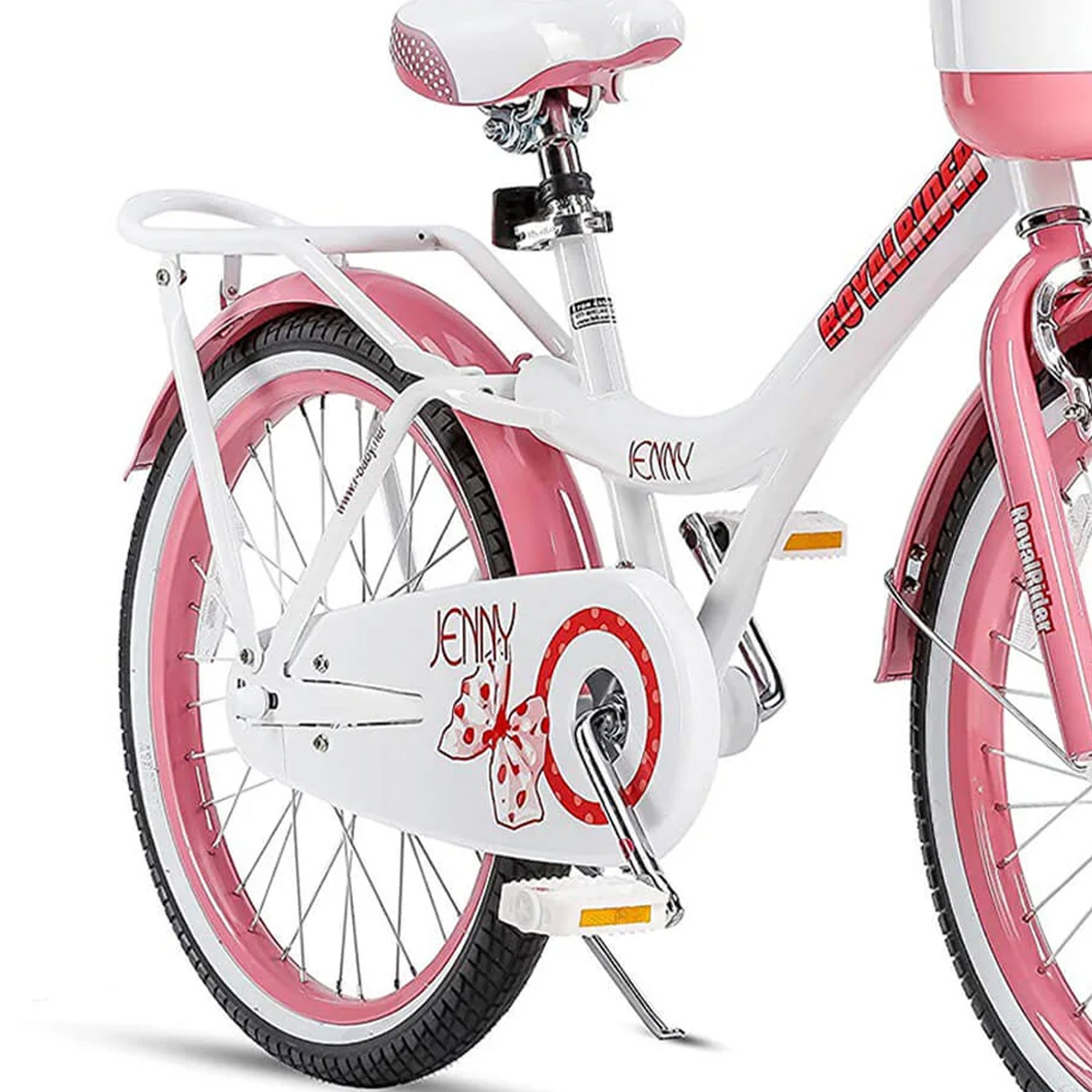 RoyalBaby Jenny Princess 20" Kids Bike w/ Kickstand, Basket & Bell, Pink EL - Smart-nests