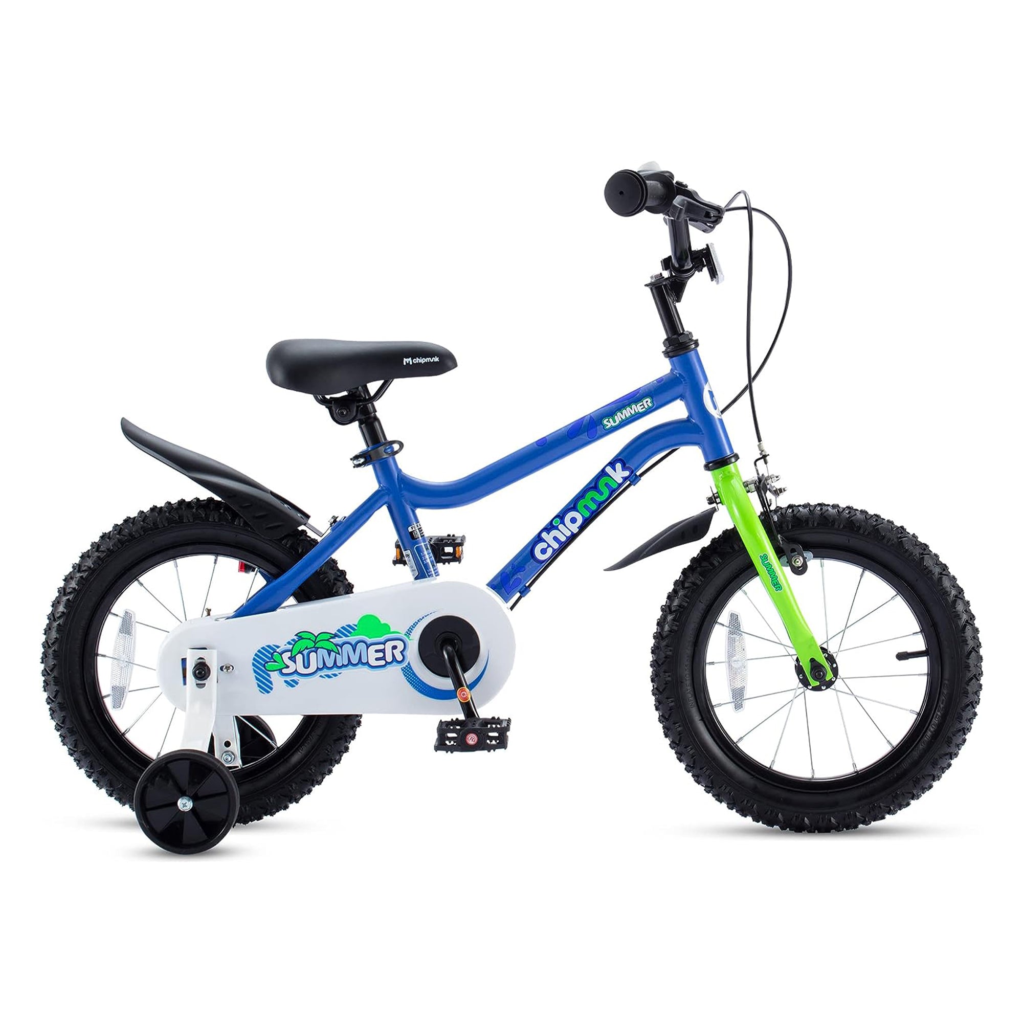 RoyalBaby Chipmunk 12" Toddler Kids Bike with Training Wheels & Bell, Blue - Smart-nests