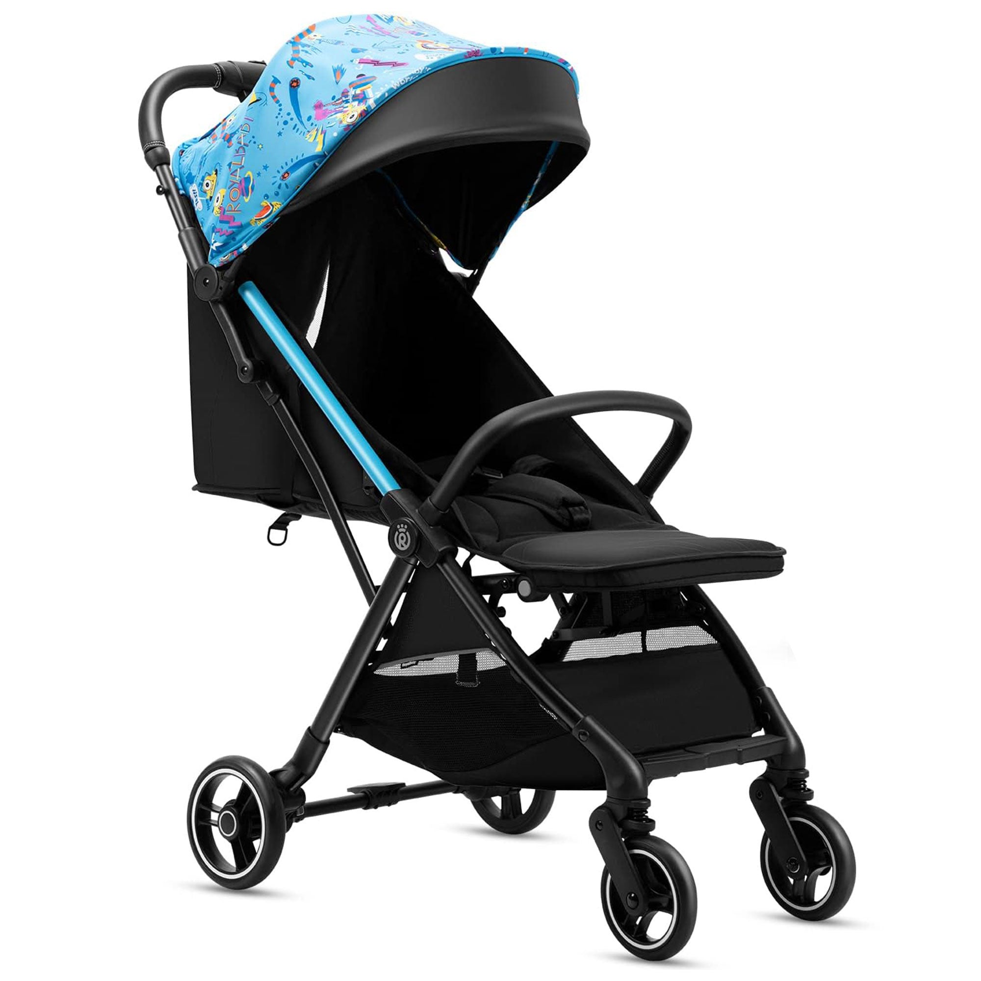RoyalBaby 360 Classic Seat Compact Fold Portable Travel Stroller, Black/Blue - Smart-nests