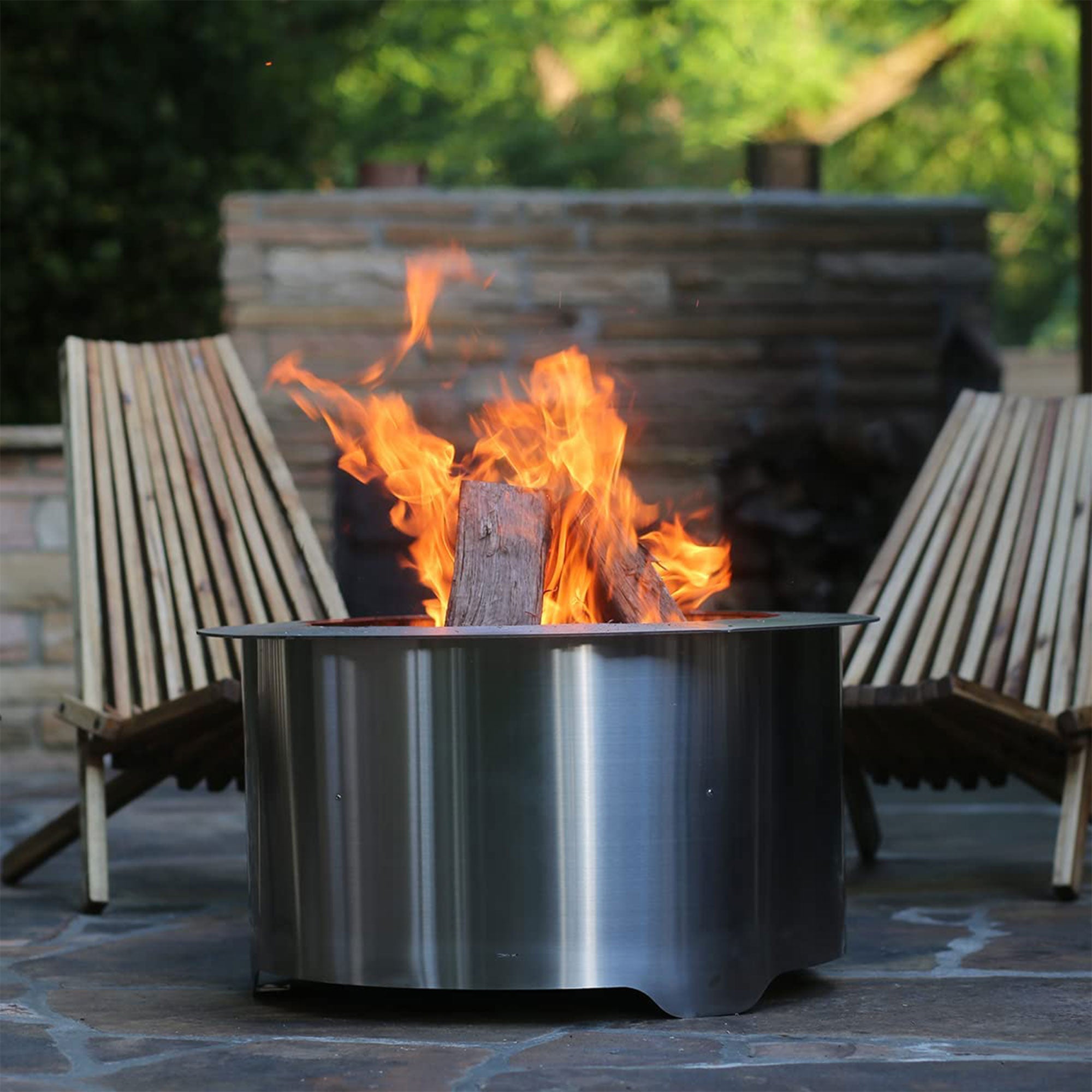 US Stove Company 31" Smokeless Stainless Steel Wood Burning Portable Fire Pit - Smart-nests
