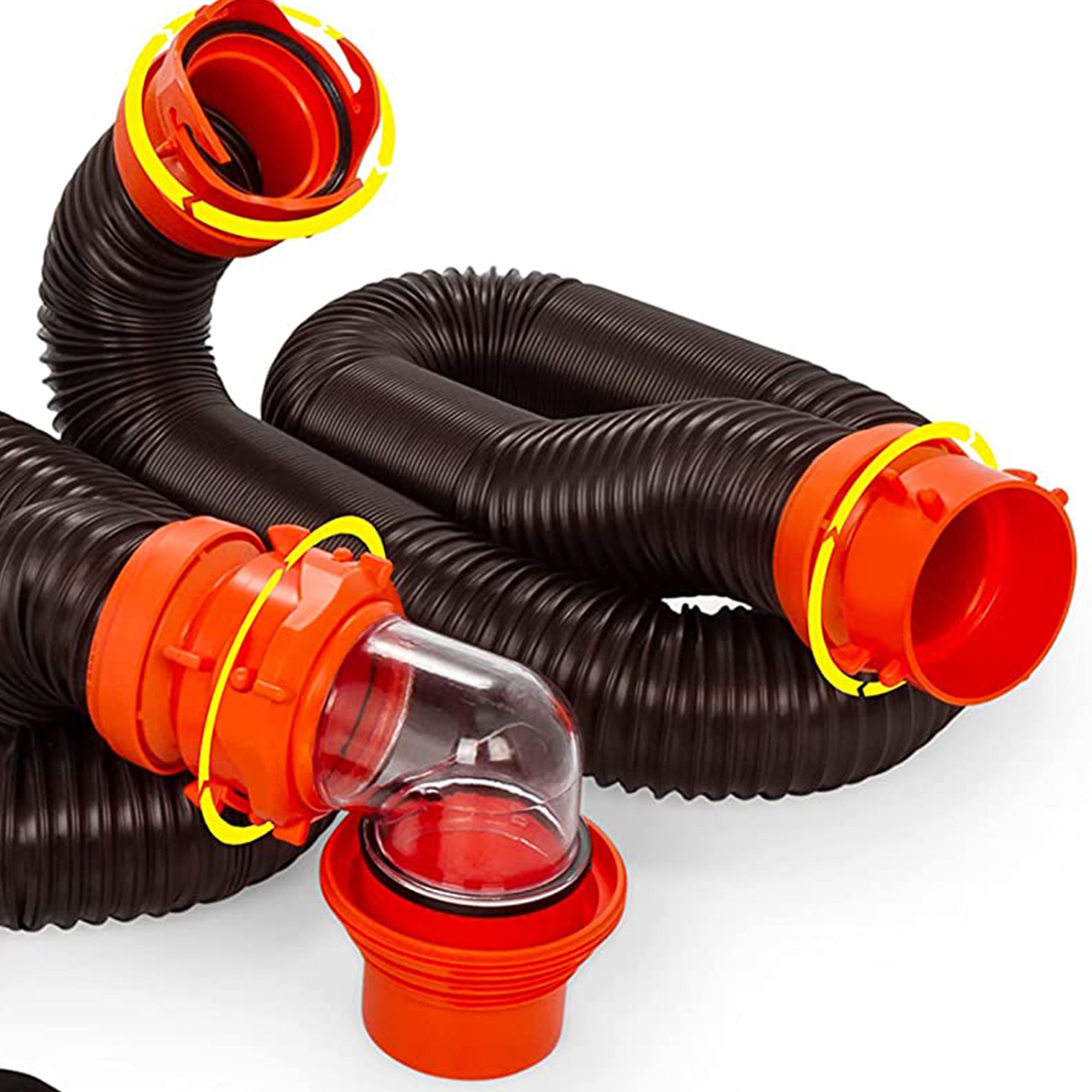 Camco RhinoFLEX 20 Foot RV Sewer Hose Kit with Pre Attached Bayonet Fittings - Smart-nests