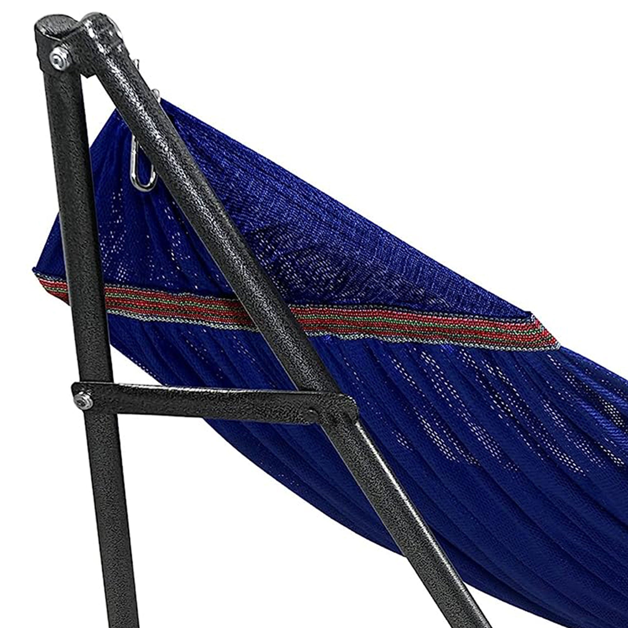 Tranquillo Universal 116" Double Hammock with Adjustable Stand and Bag, Blue - Smart-nests