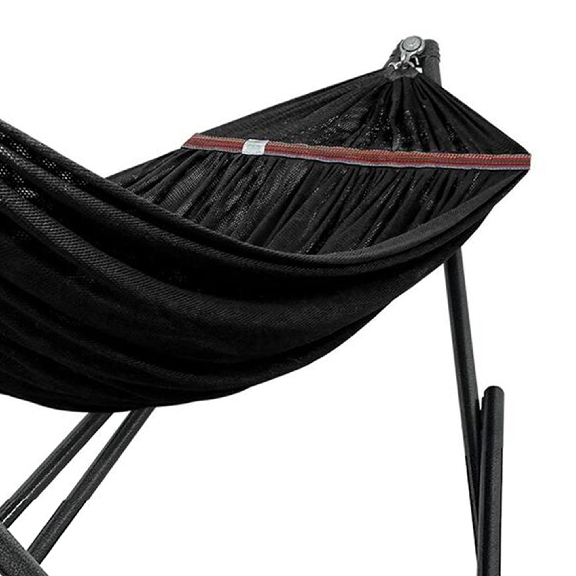 Tranquillo Universal 116" Double Hammock with Adjustable Stand and Bag, Black - Smart-nests
