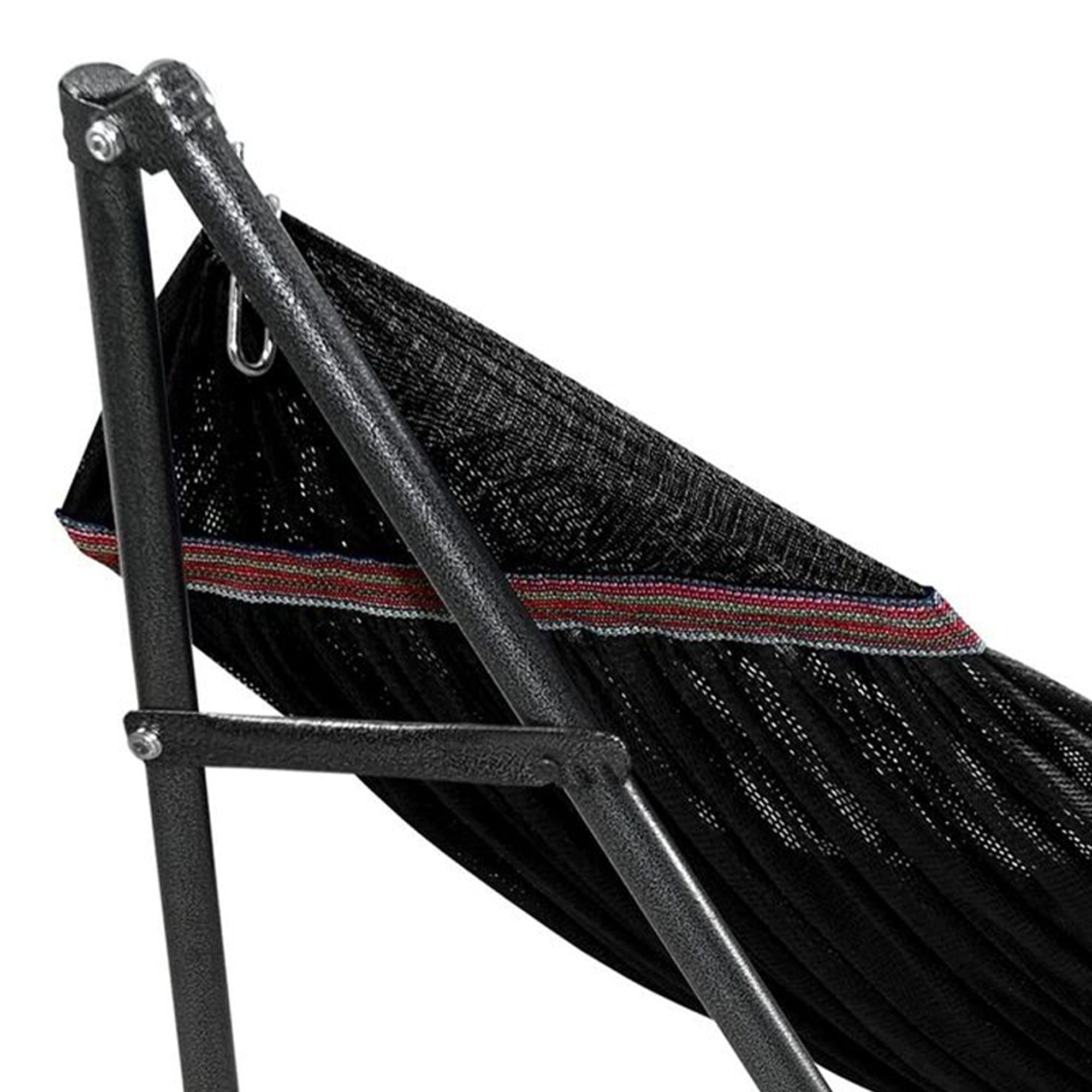 Tranquillo Universal 116" Double Hammock with Adjustable Stand and Bag, Black - Smart-nests