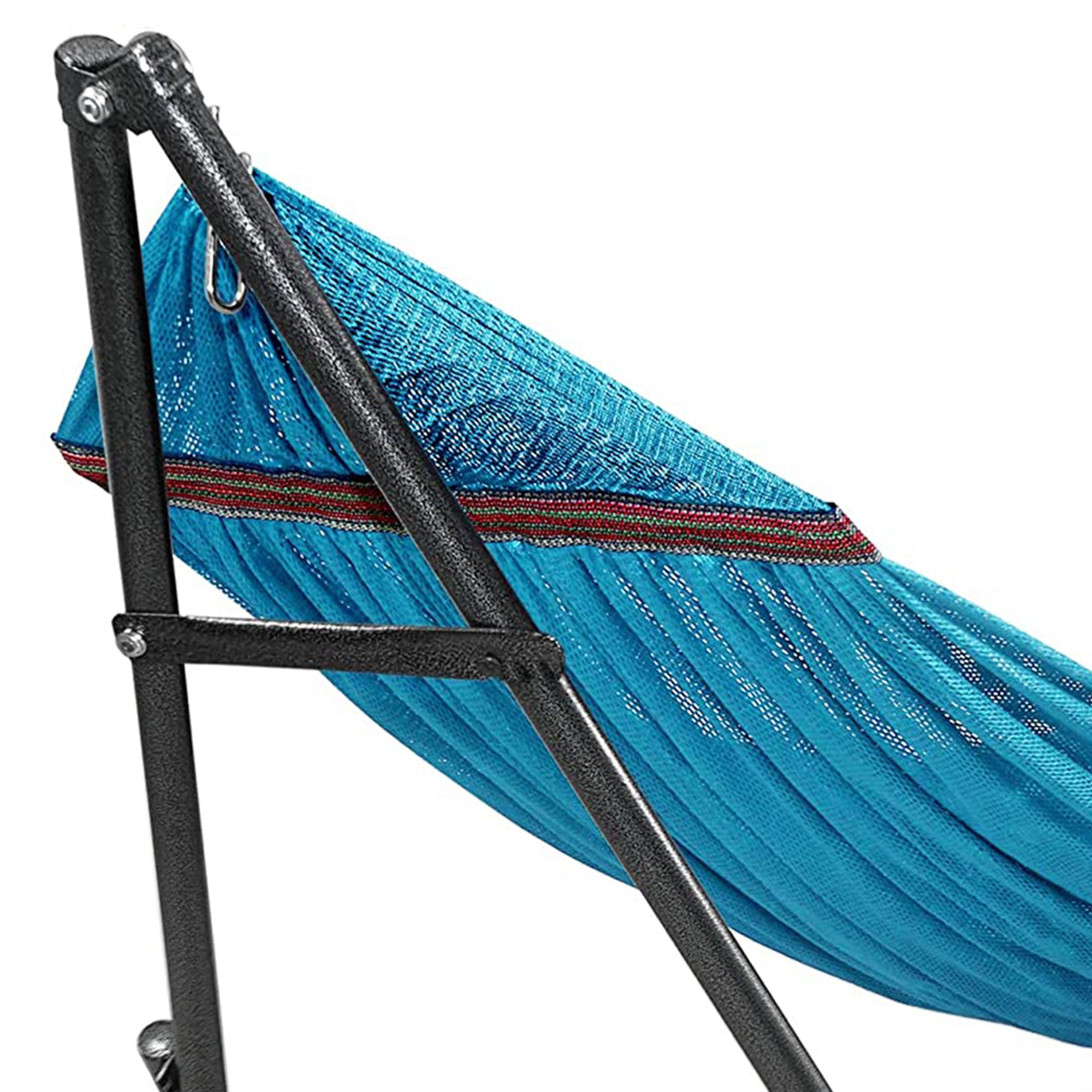 Tranquillo Universal 116" Double Hammock with Adjustable Stand and Bag, Sky Blue - Smart-nests