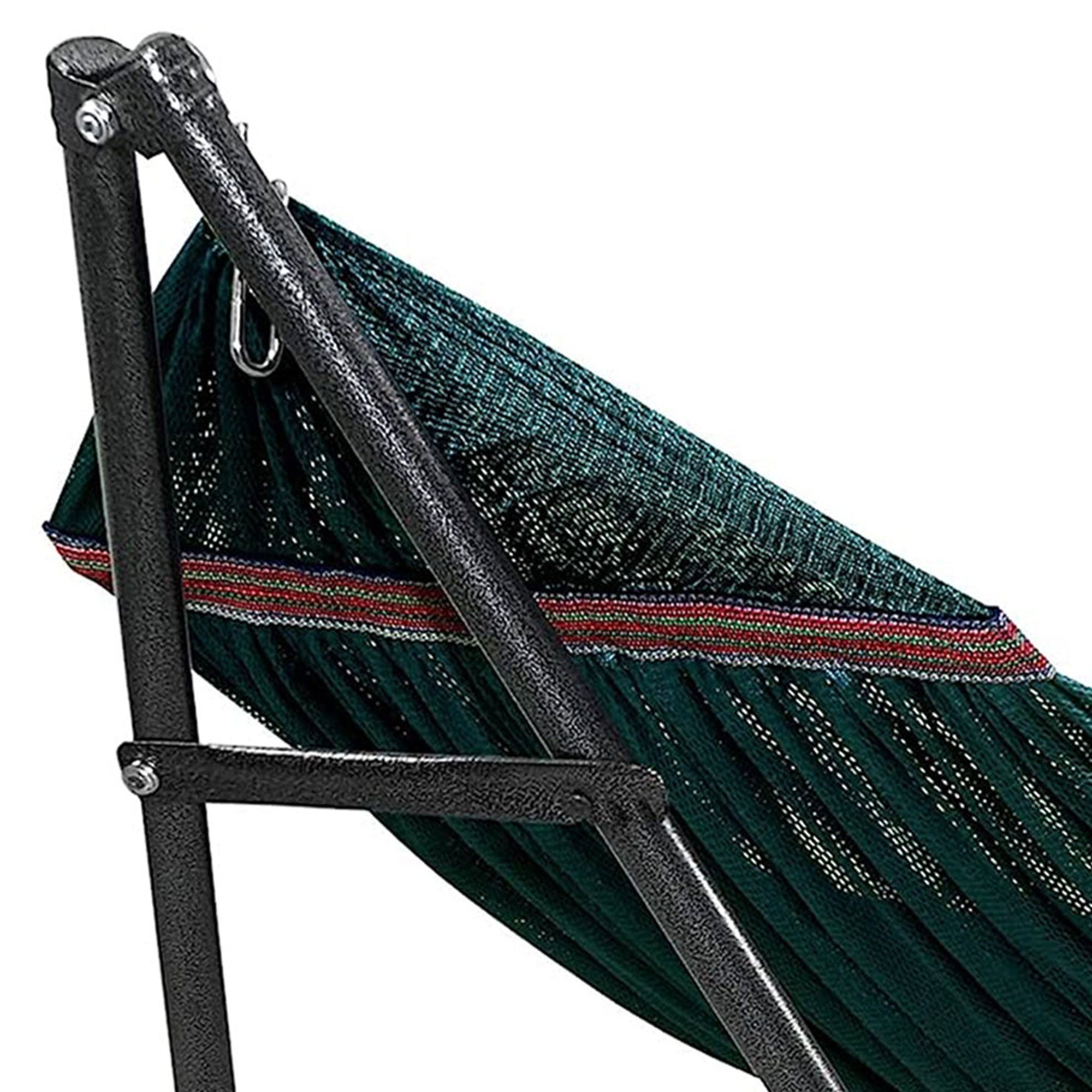 Tranquillo Universal 116" Double Hammock with Adjustable Stand and Bag, Peacock - Smart-nests