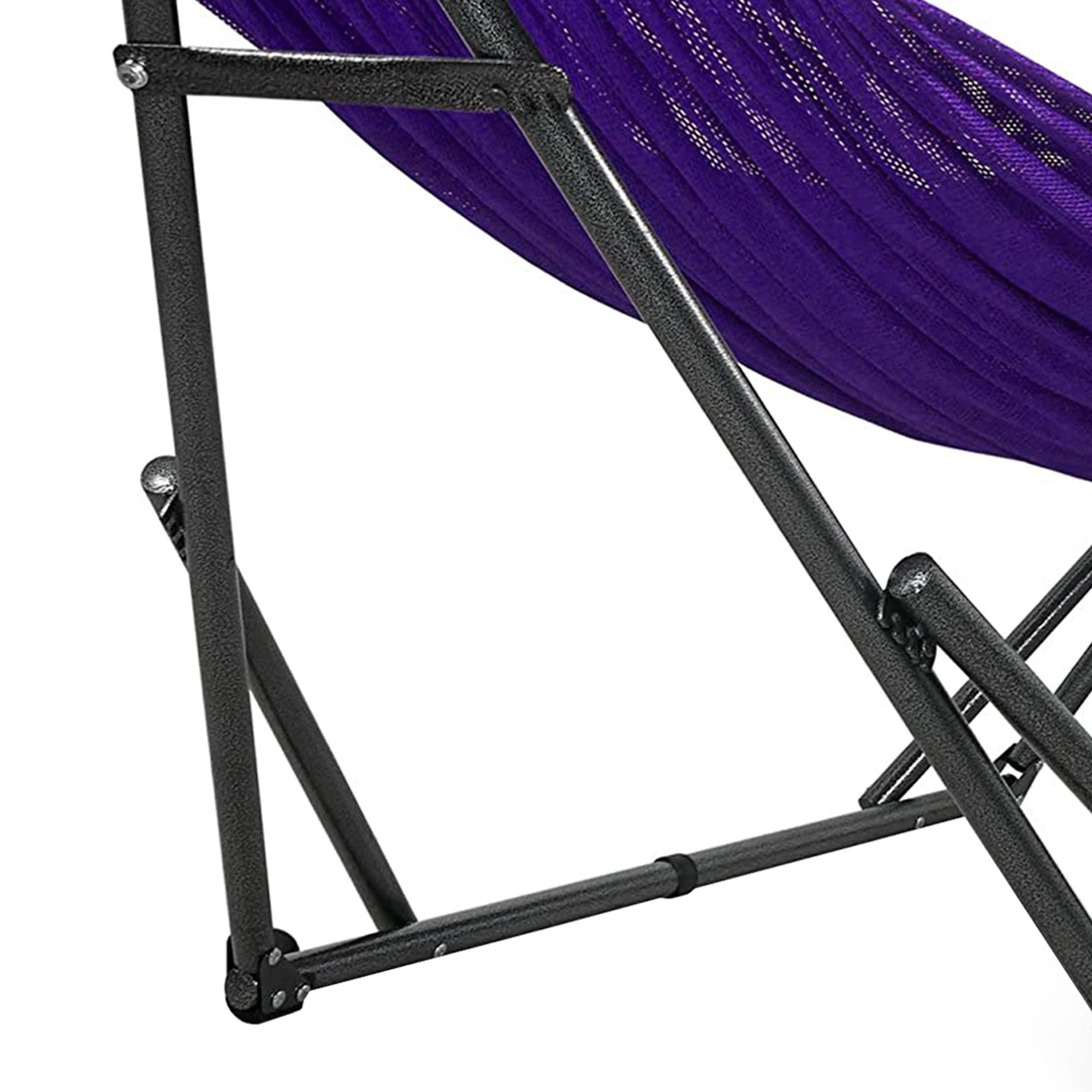 Tranquillo Universal 116" Double Hammock with Adjustable Stand and Bag, Purple - Smart-nests
