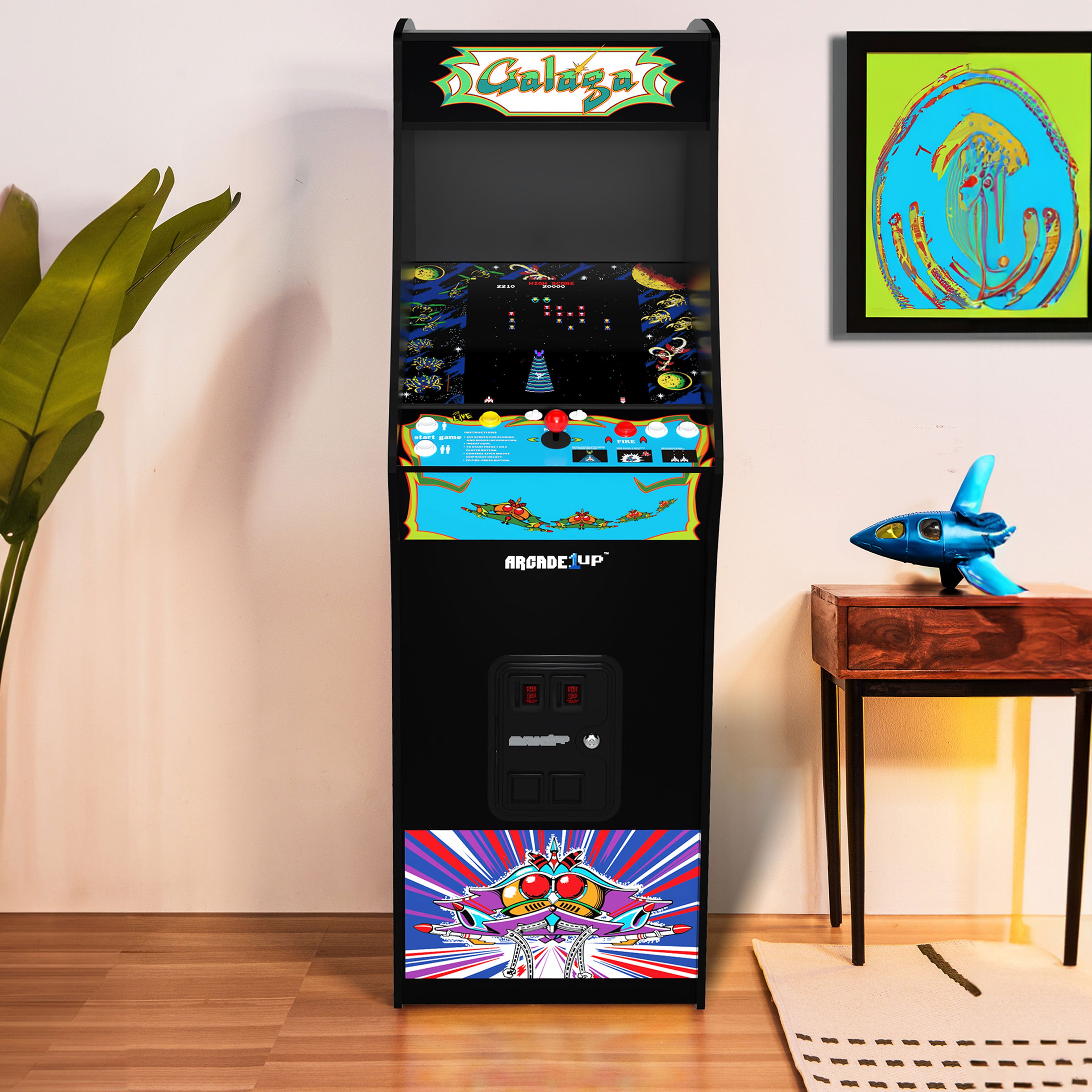 Arcade1Up GALAGA Deluxe 14 in 1 Arcade Game Machine 5-Foot Stand-Up Cabinet - Smart-nests