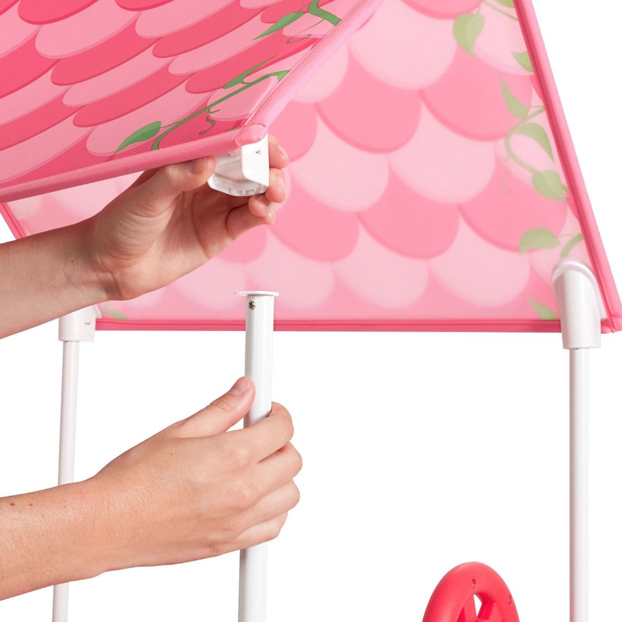 Radio Flyer Play & Fold Away Princess Castle Toy Slide Toddler Playhouse, Pink - Smart-nests