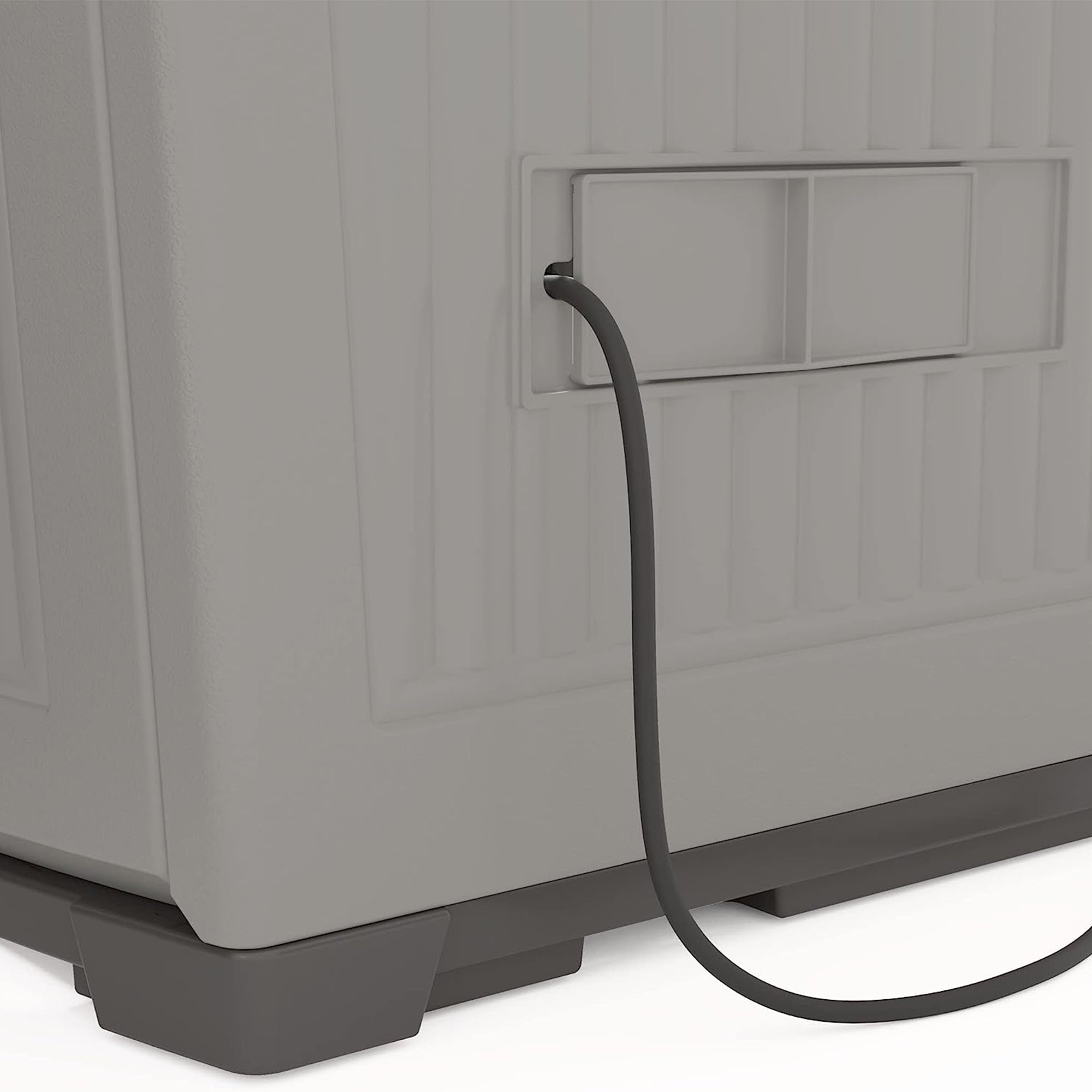 Suncast Backyard Oasis 130 Gallon Outdoor Storage Shed Basic Unit, Dove Gray - Smart-nests