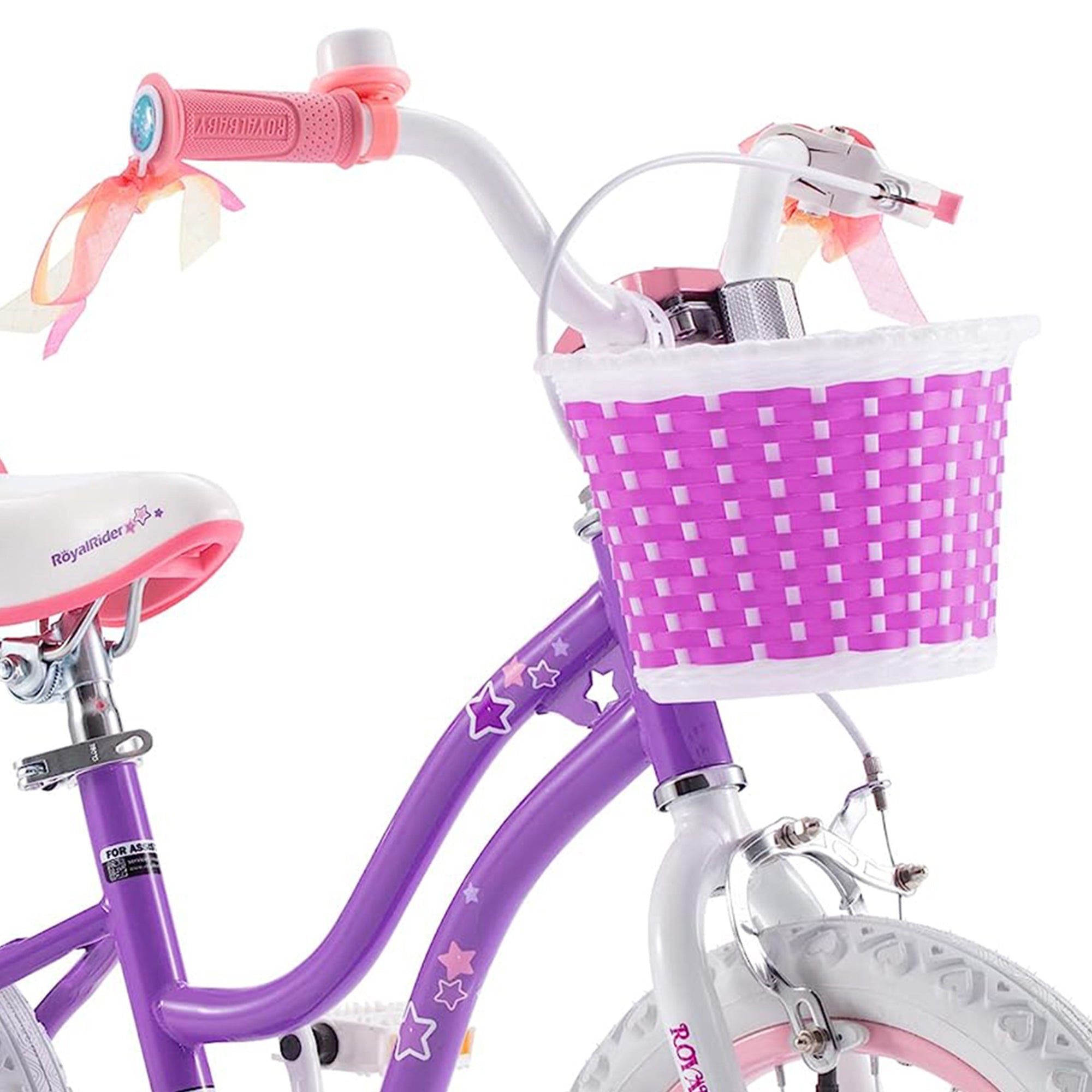 RoyalBaby Stargirl 16" Kids Bicycle with Kickstand and Training Wheels, Purple - Smart-nests