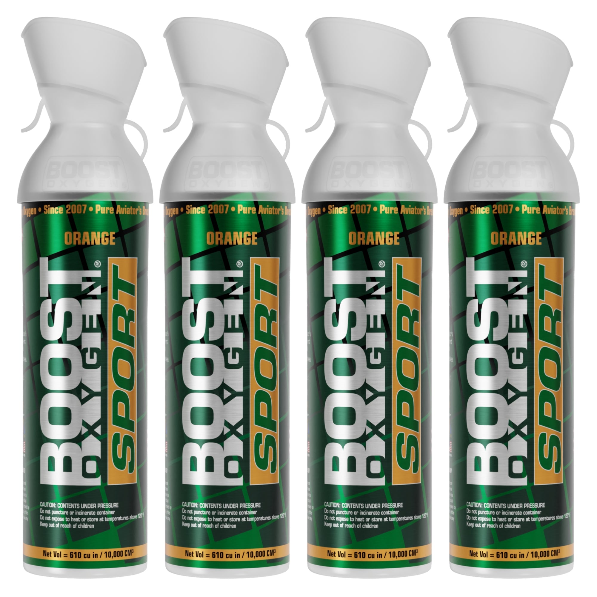Boost Oxygen Large SPORT Orange Aroma 10 Liter Canister for Support, (4 Pack) - Smart-nests