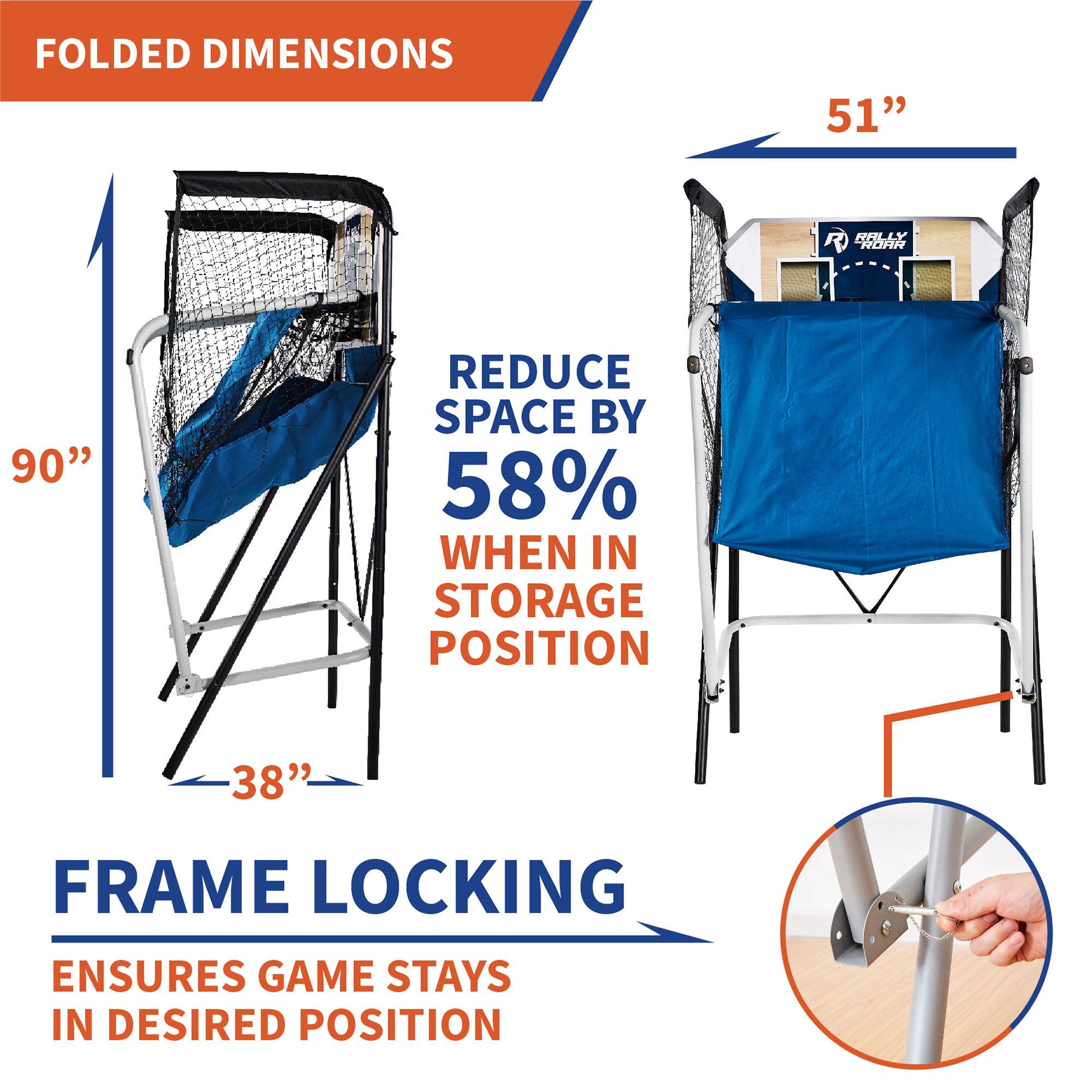Lancaster Gaming Company Rally and Roar Premium Home Dual Shot Basketball Game - Smart-nests