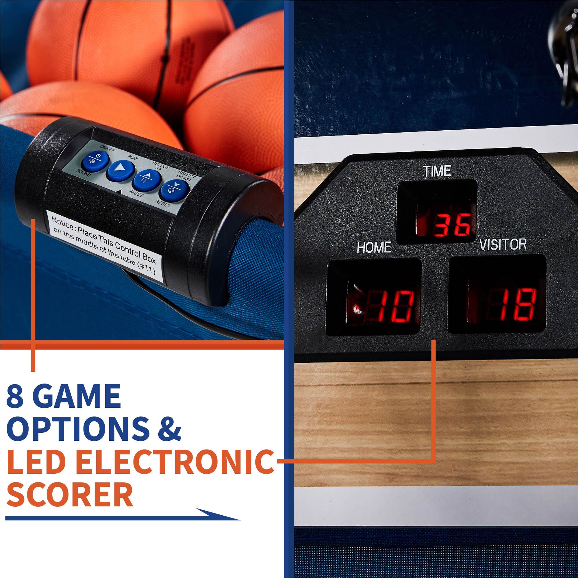 Lancaster Gaming Company Rally and Roar Premium Home Dual Shot Basketball Game - Smart-nests