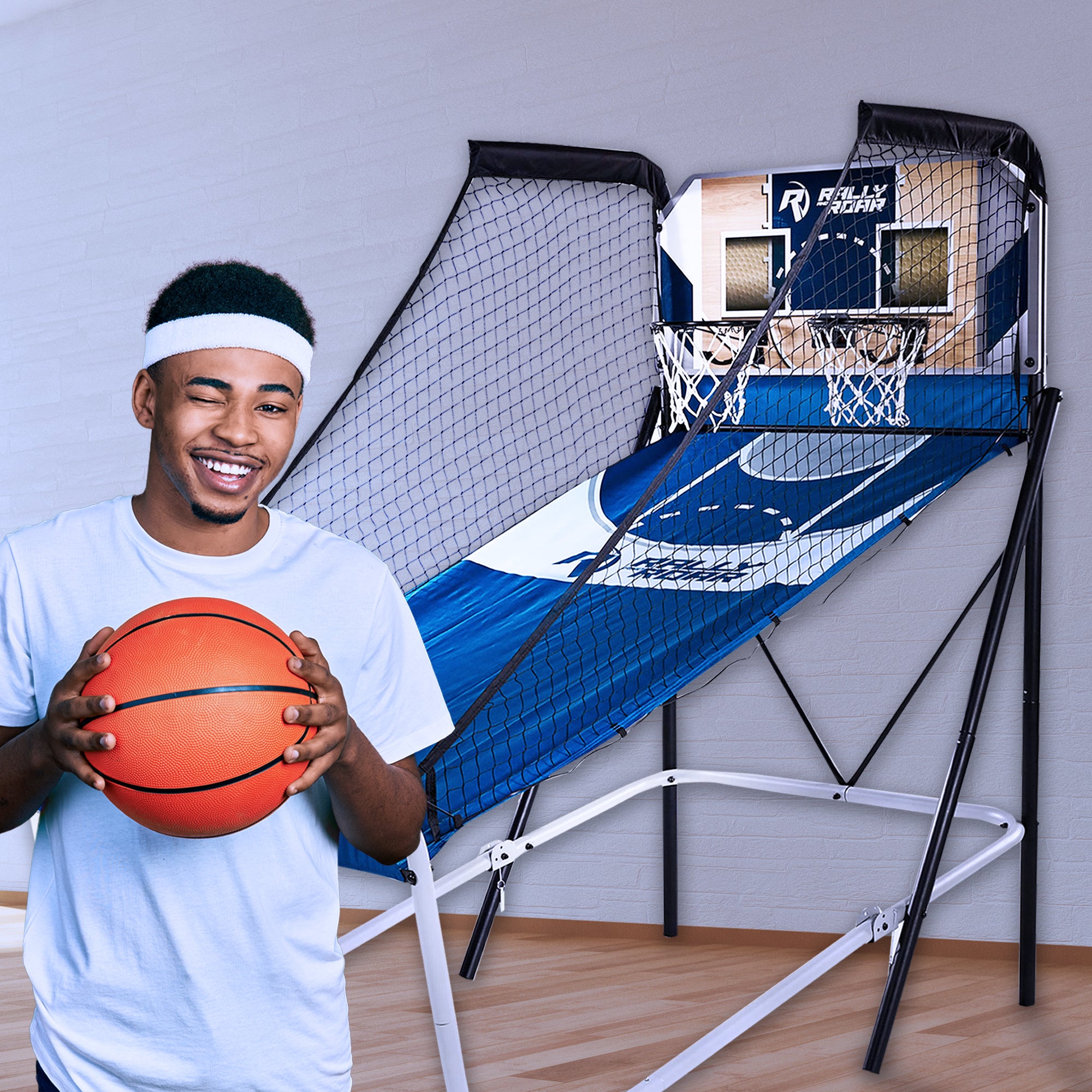 Lancaster Gaming Company Rally and Roar Premium Home Dual Shot Basketball Game - Smart-nests