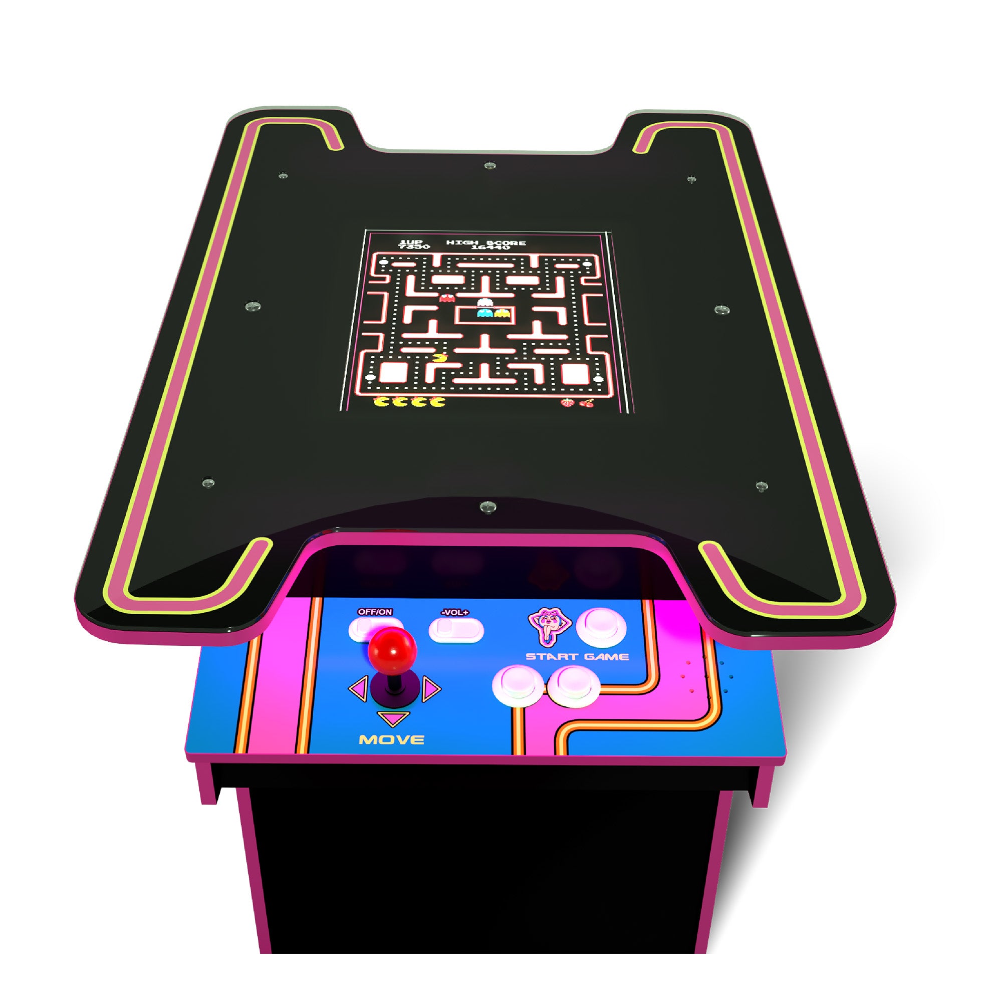 Arcade1UP Ms.PAC-MAN Head-to-Head 12 in 1 Arcade Table, Black Series (For Parts) - Smart-nests