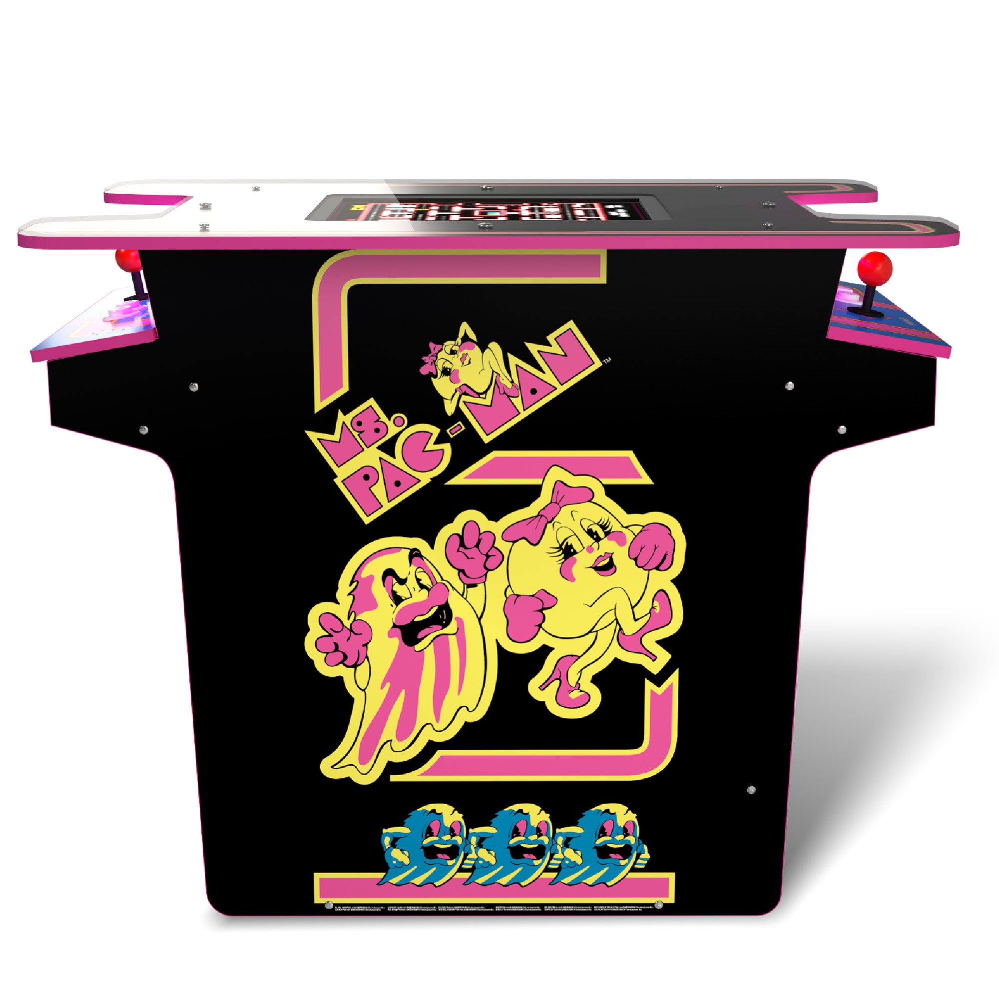 Arcade1UP Ms.PAC-MAN Head-to-Head 12 in 1 Arcade Table, Black Series (For Parts) - Smart-nests