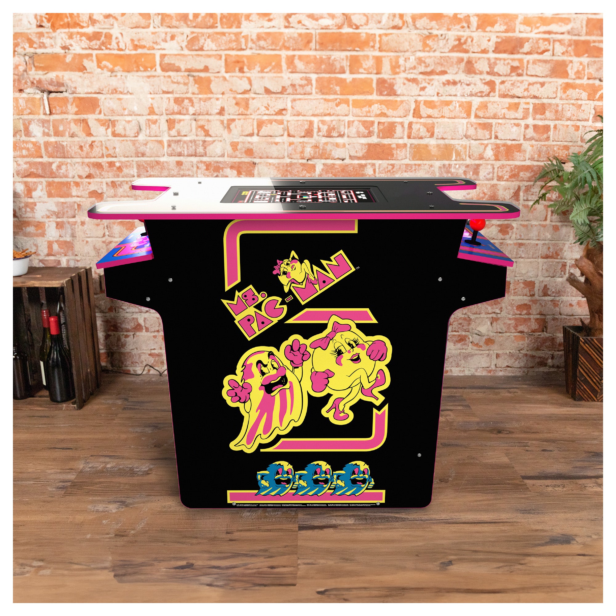 Arcade1UP Ms.PAC-MAN Head-to-Head 12 in 1 Arcade Table, Black Series (For Parts) - Smart-nests