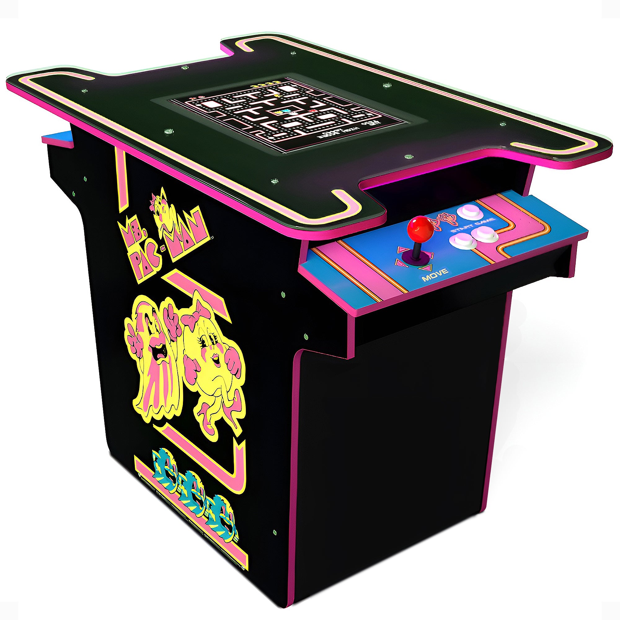 Arcade1UP Ms.PAC-MAN Head-to-Head 12 in 1 Arcade Table, Black Series (For Parts) - Smart-nests