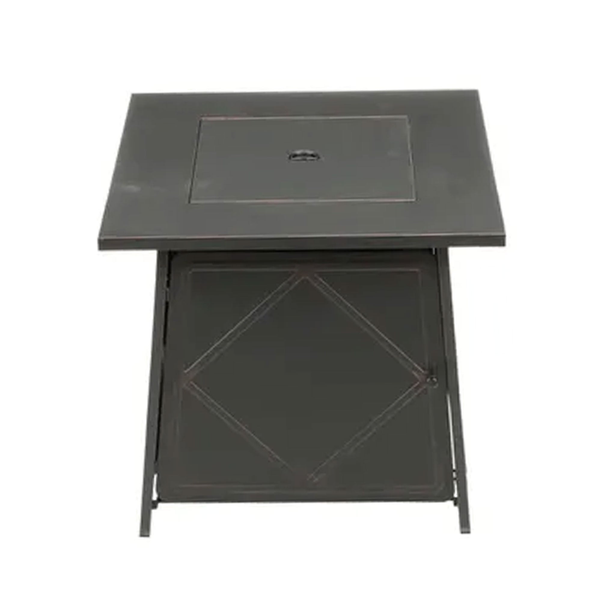 Four Seasons Courtyard Dual Heat 50,000 BTU Square Gas Tabletop Outdoor Fire Pit - Smart-nests