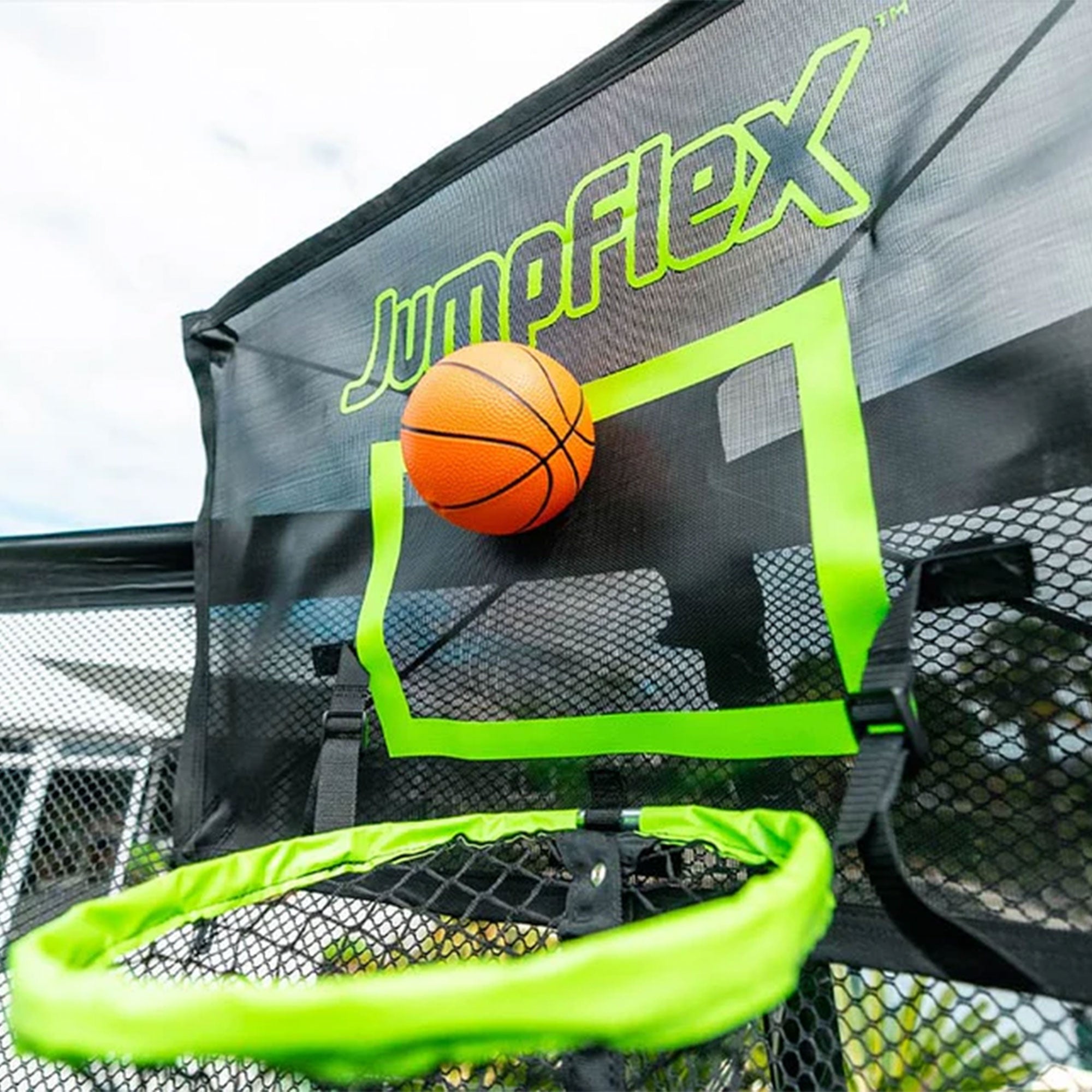JumpFlex PROJAM Basketball Hoop and Net Attachment for JumpFlex HERO Trampolines - Smart-nests