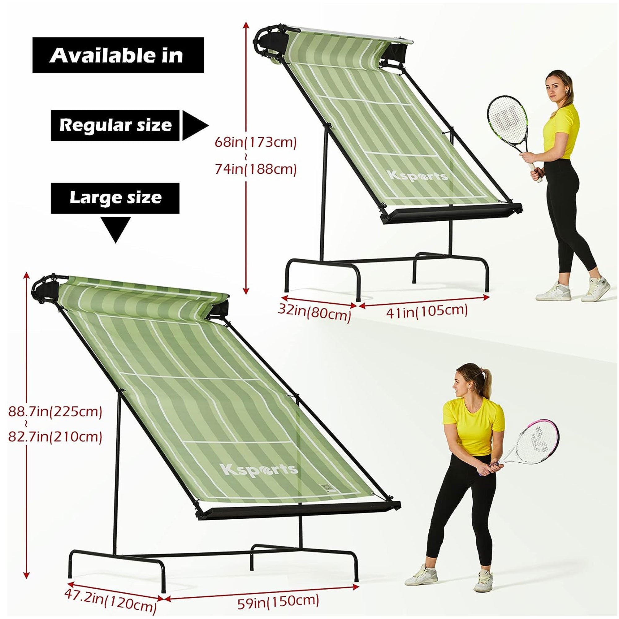 Ksports Racket Sports Indoor Outdoor Tennis Rebounder Net with Carry Bag, Green - Smart-nests