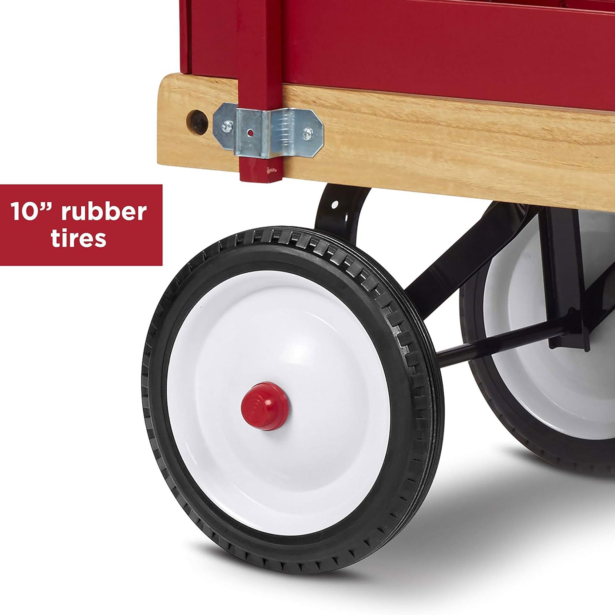 Radio Flyer Town and Country Wooden Kids Wagon with Removable Side Panels, Red - Smart-nests